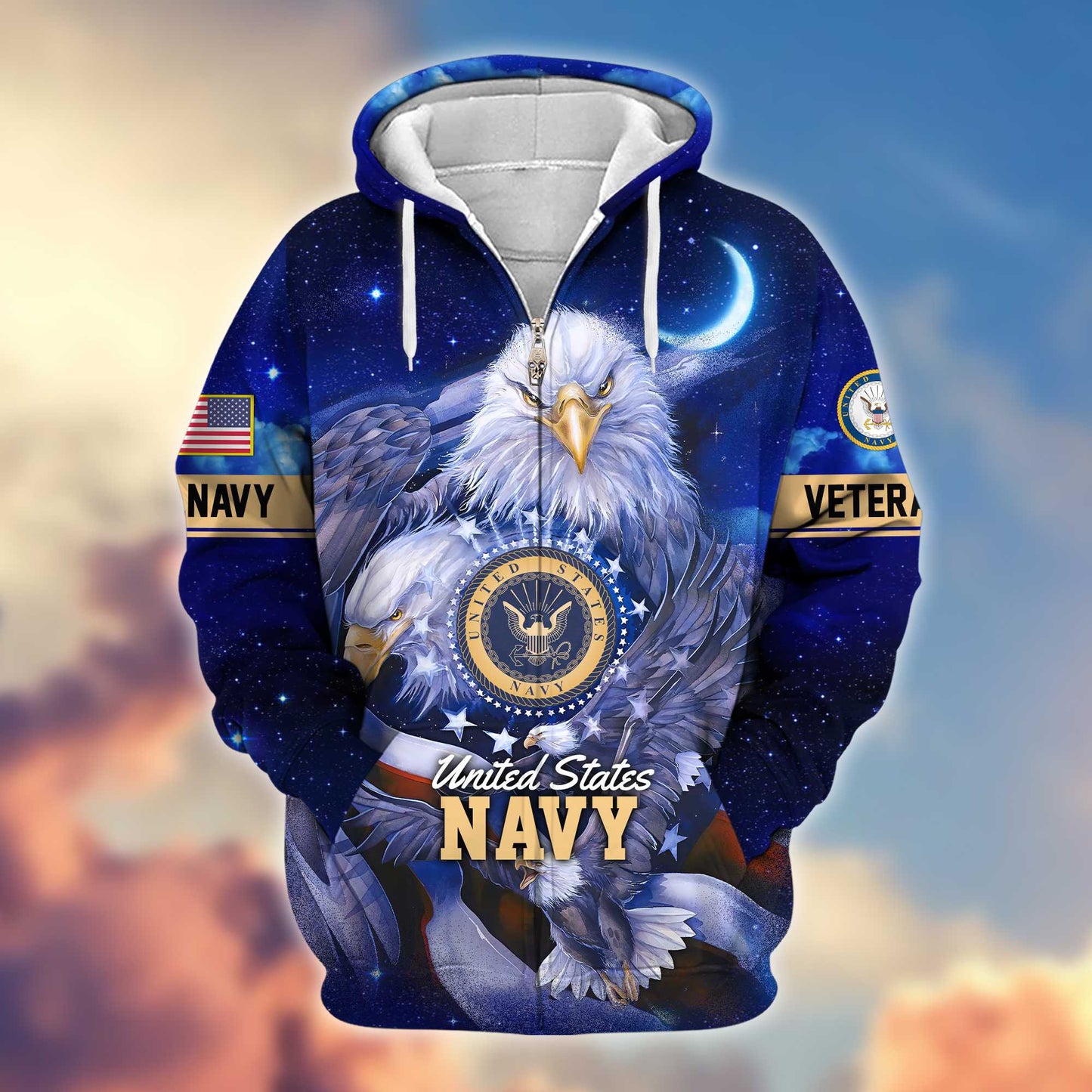 Premium US Veterans Zip Hoodie HG041112, Gifts For US Veterans, easychoo.com
