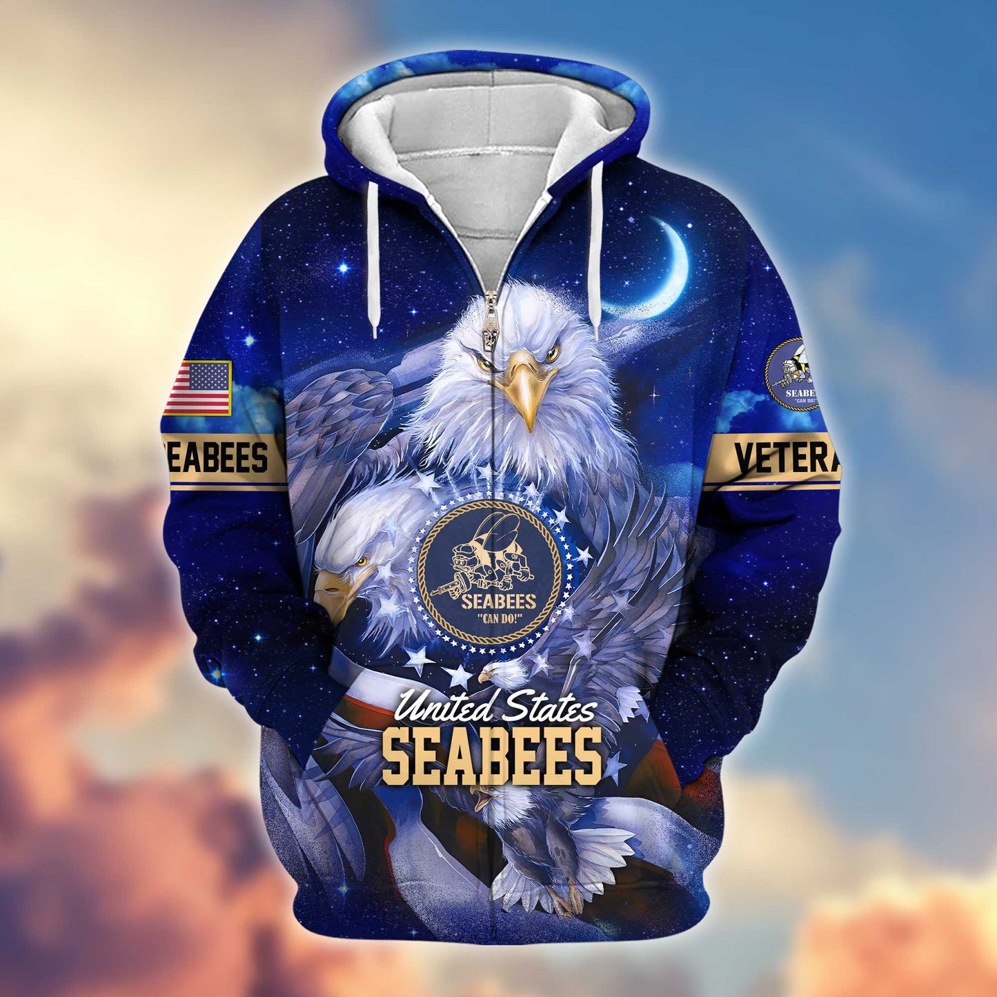 Premium US Veterans Zip Hoodie HG041112, Gifts For US Veterans, easychoo.com