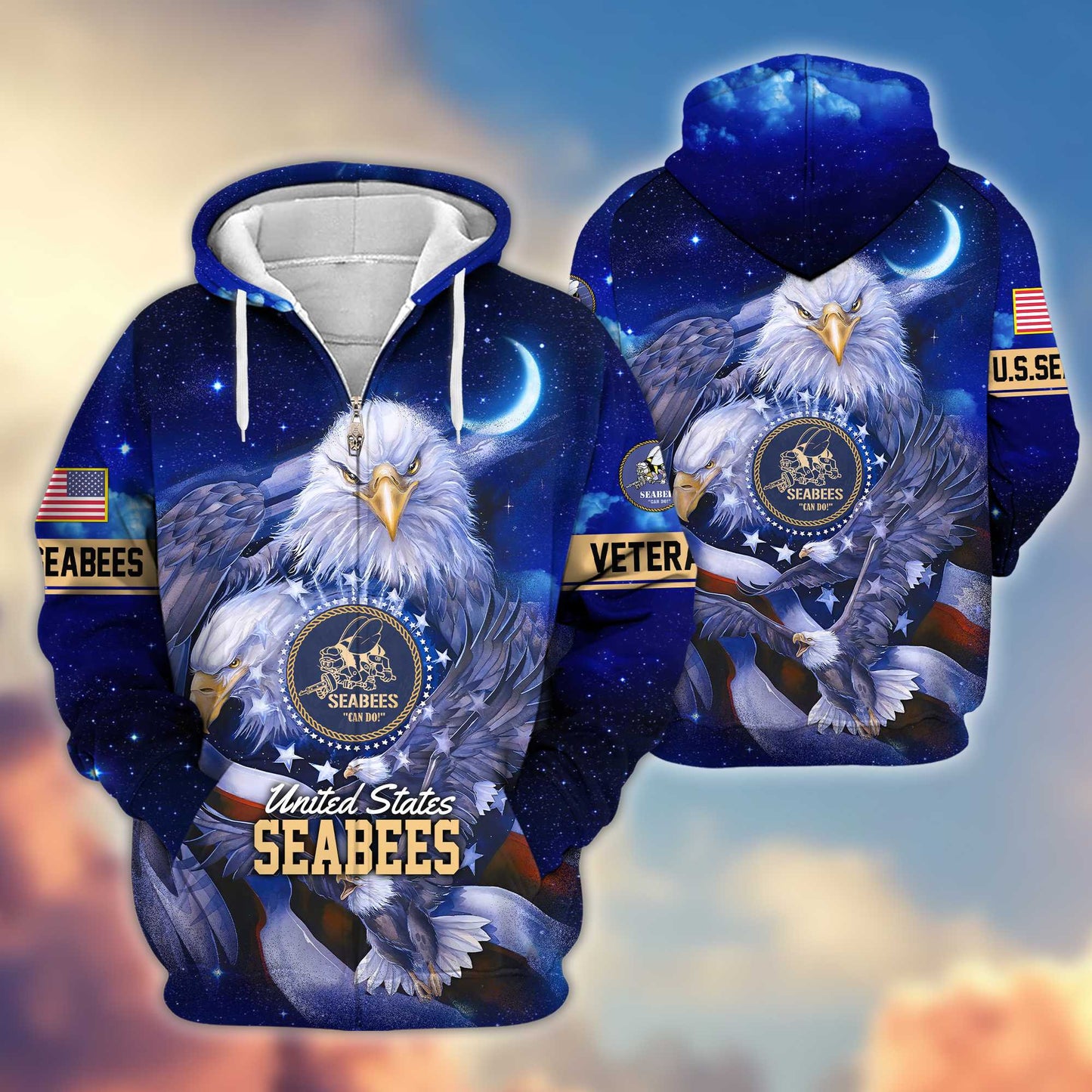 Premium US Veterans Zip Hoodie HG041112, Gifts For US Veterans, easychoo.com