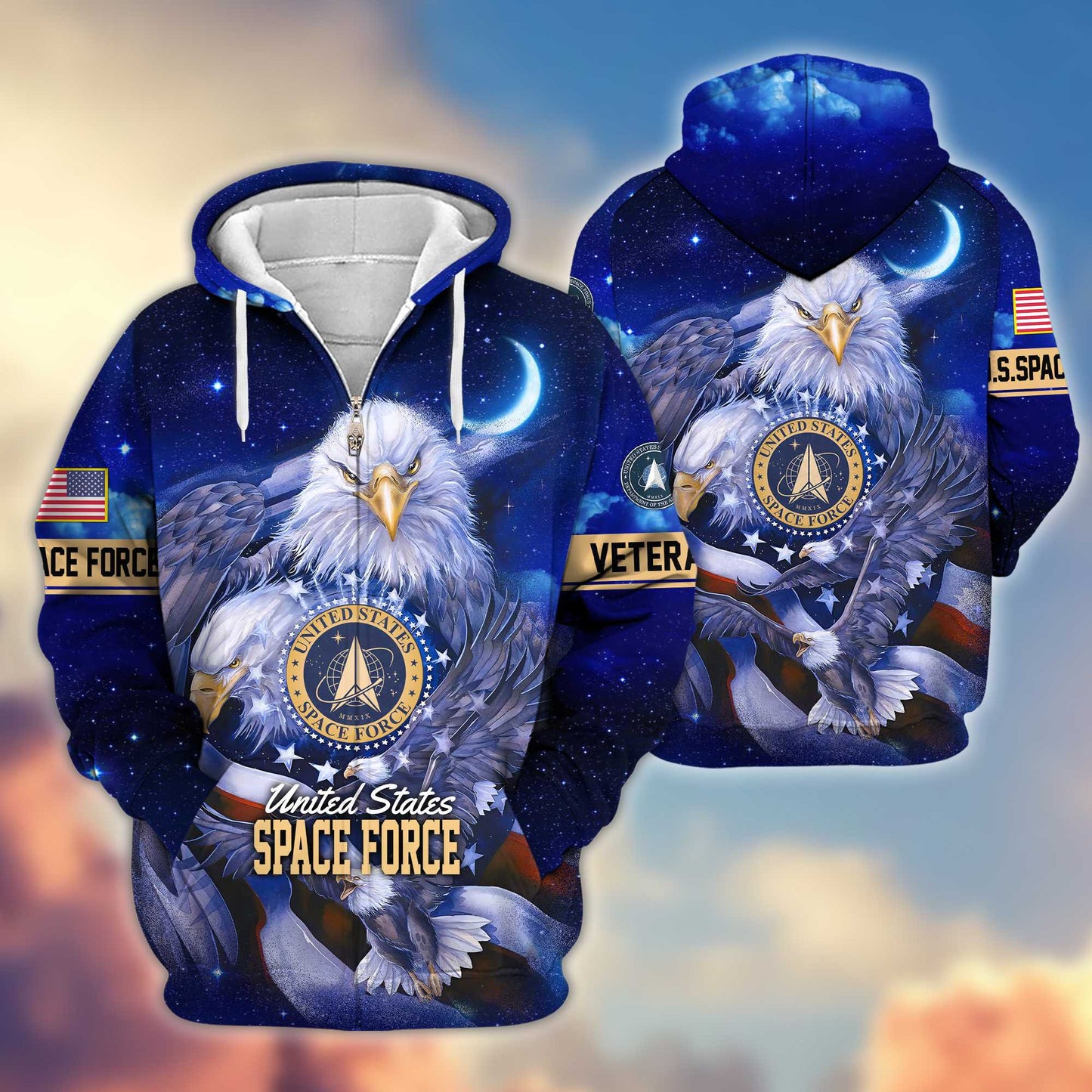 Premium US Veterans Zip Hoodie HG041112, Gifts For US Veterans, easychoo.com