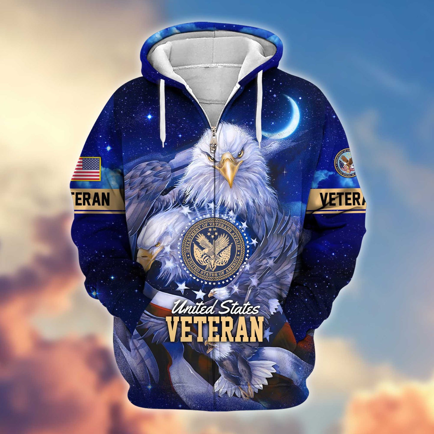 Premium US Veterans Zip Hoodie HG041112, Gifts For US Veterans, easychoo.com