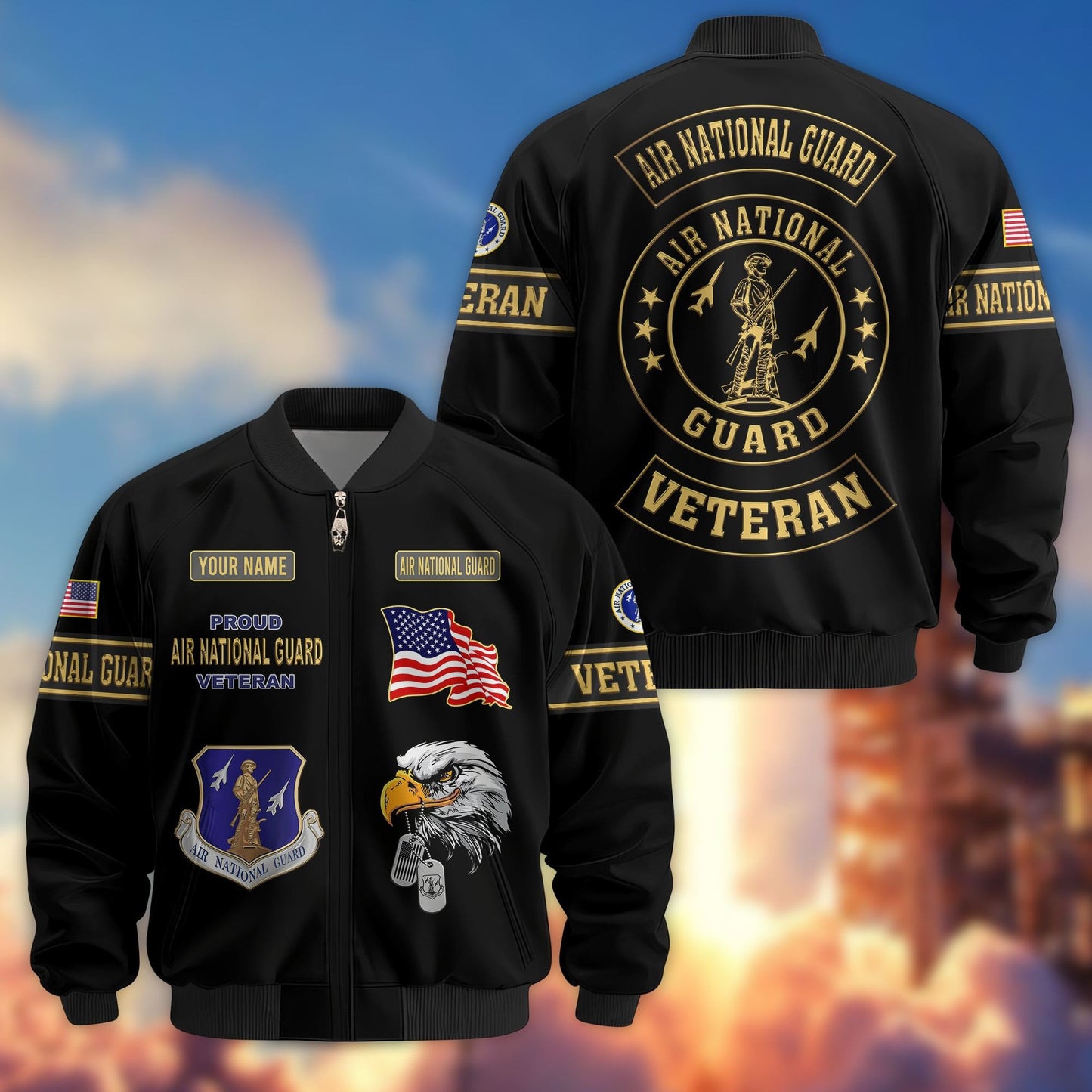 Premium Personalized US Veterans Bomber Jacket da120901, Gifts For US Veterans, Gifts For Veterans Day