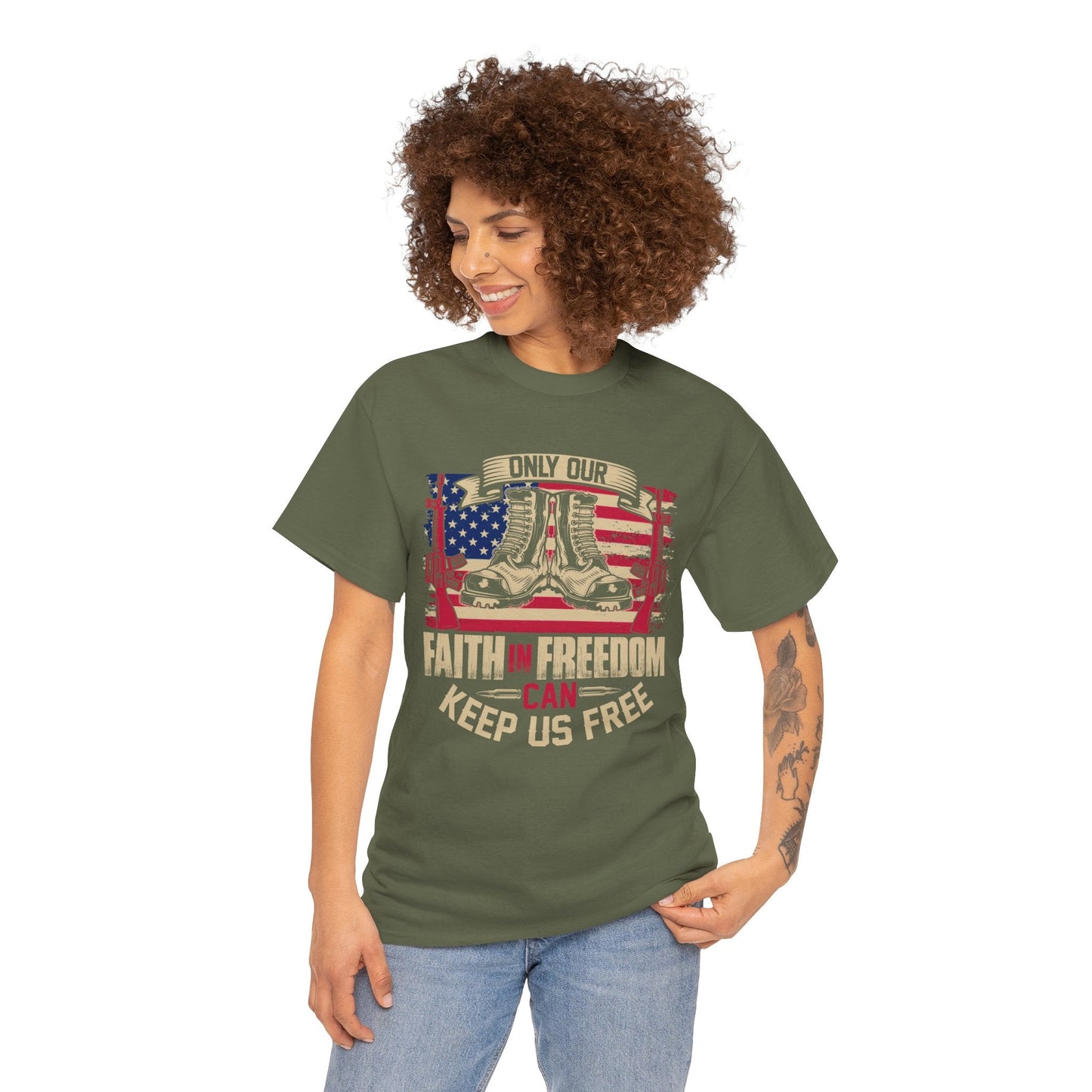 Faith In Freedom - Veterans Day, Veterans US, Gifts for Veterans, Unisex Standard T-Shirt, easychoo.com