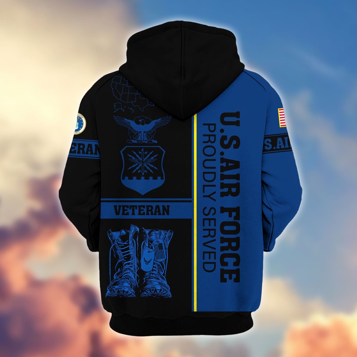 Premium US Veterans Zip Hoodie HF080111, Gifts For US Veterans Gifts On Father's Day, Armed Force Day, Independence Day, Veterans Day., easychoo.com