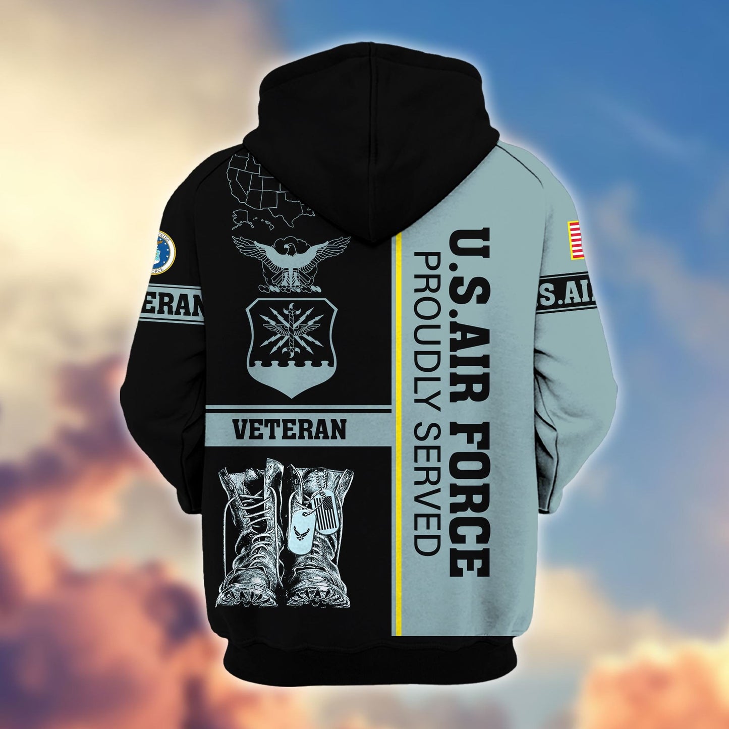 Premium US Veterans Zip Hoodie HF080111, Gifts For US Veterans Gifts On Father's Day, Armed Force Day, Independence Day, Veterans Day., easychoo.com