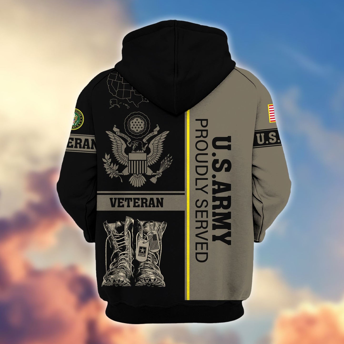 Premium US Veterans Zip Hoodie HF080111, Gifts For US Veterans Gifts On Father's Day, Armed Force Day, Independence Day, Veterans Day., easychoo.com