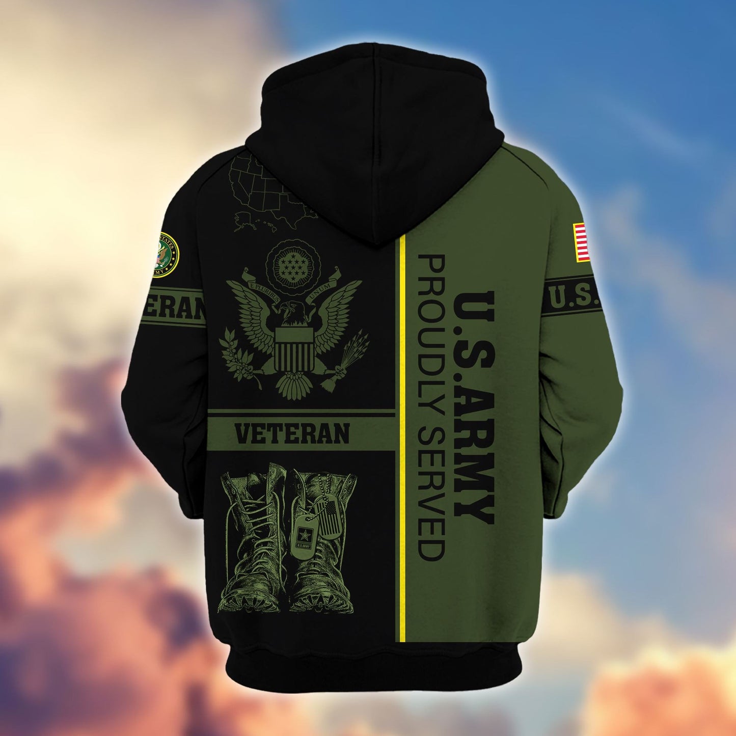 Premium US Veterans Zip Hoodie HF080111, Gifts For US Veterans Gifts On Father's Day, Armed Force Day, Independence Day, Veterans Day., easychoo.com