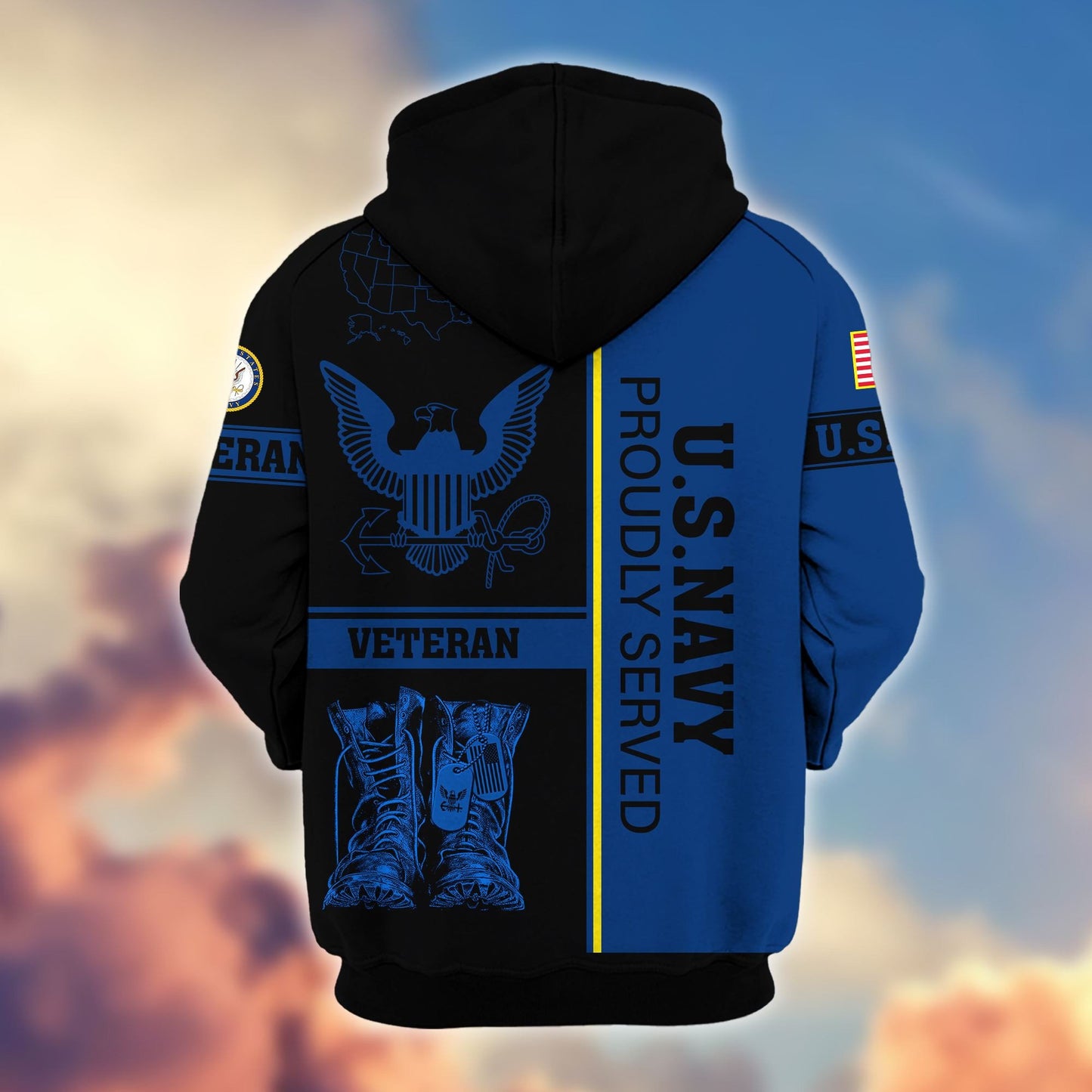 Premium US Veterans Zip Hoodie HF080111, Gifts For US Veterans Gifts On Father's Day, Armed Force Day, Independence Day, Veterans Day., easychoo.com