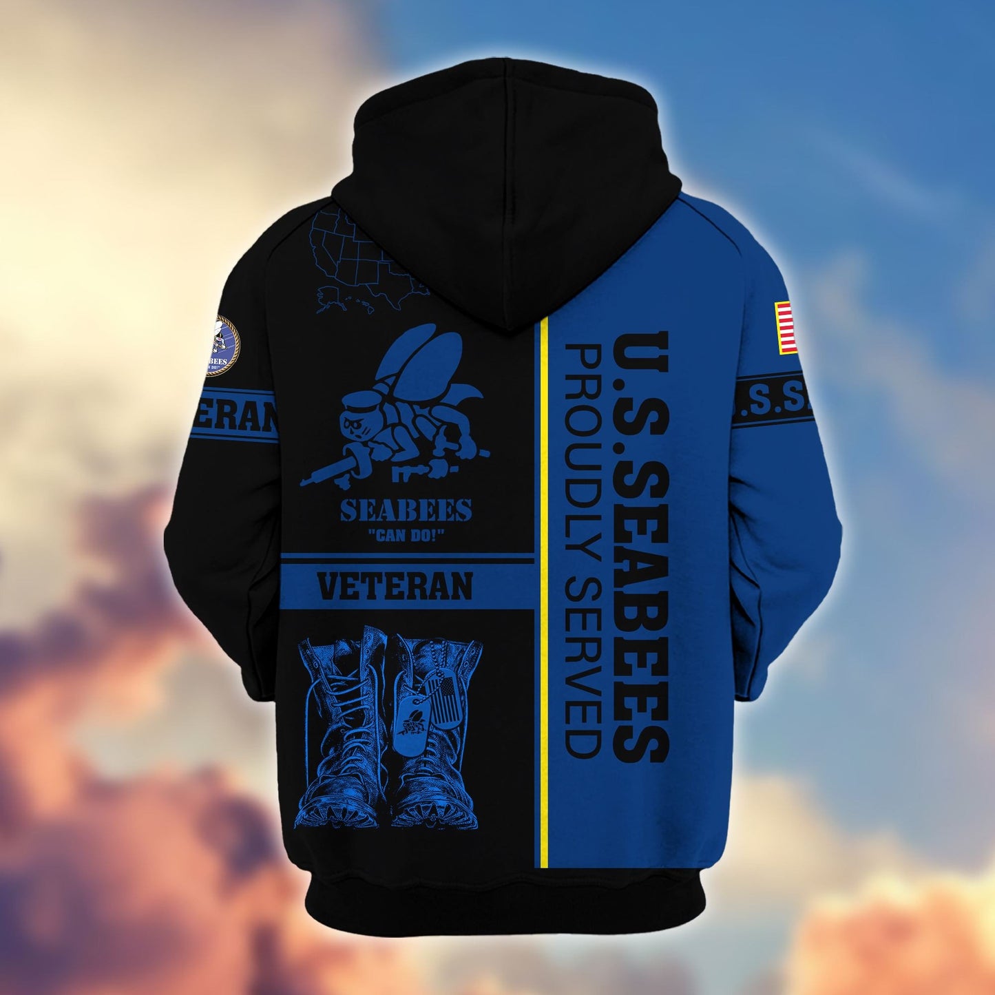 Premium US Veterans Zip Hoodie HF080111, Gifts For US Veterans Gifts On Father's Day, Armed Force Day, Independence Day, Veterans Day., easychoo.com