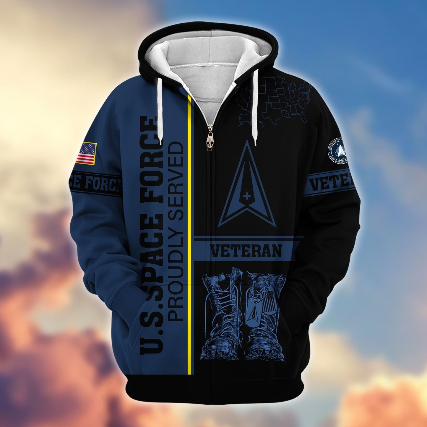 Premium US Veterans Zip Hoodie HF080111, Gifts For US Veterans Gifts On Father's Day, Armed Force Day, Independence Day, Veterans Day., easychoo.com