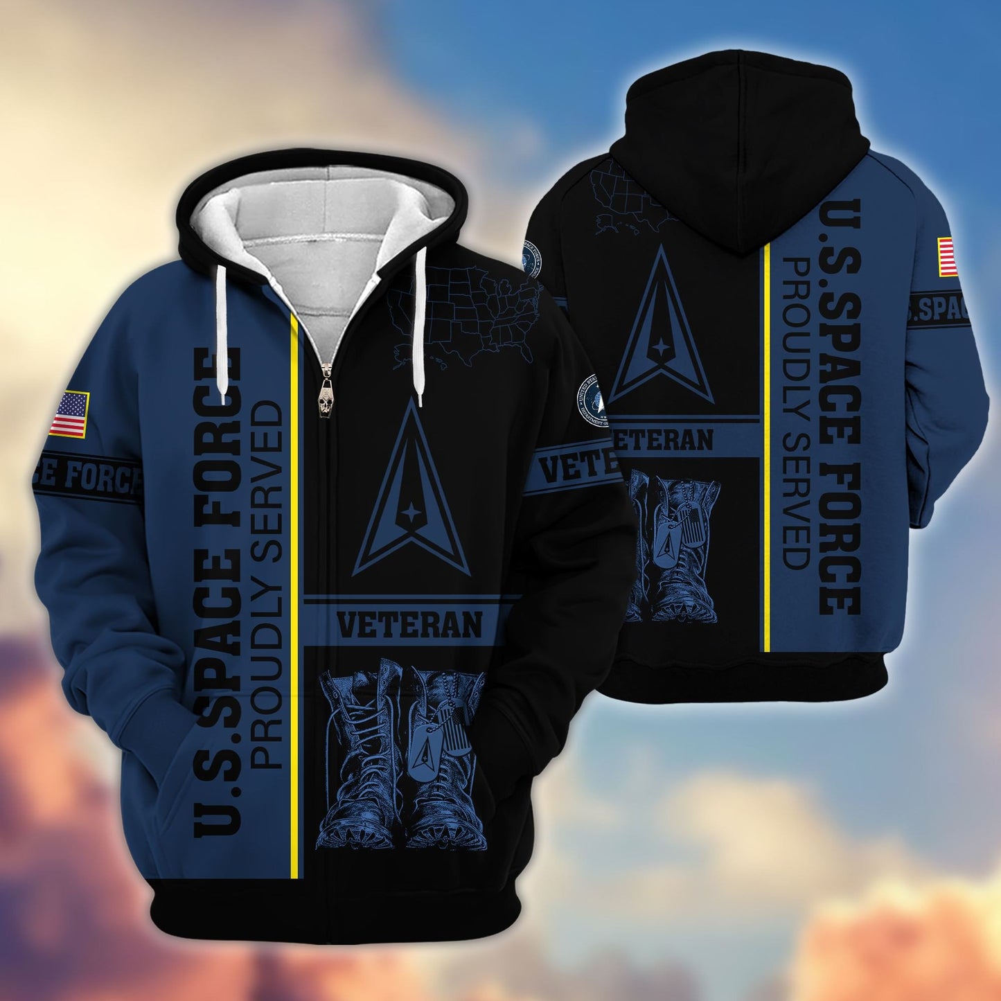 Premium US Veterans Zip Hoodie HF080111, Gifts For US Veterans Gifts On Father's Day, Armed Force Day, Independence Day, Veterans Day., easychoo.com
