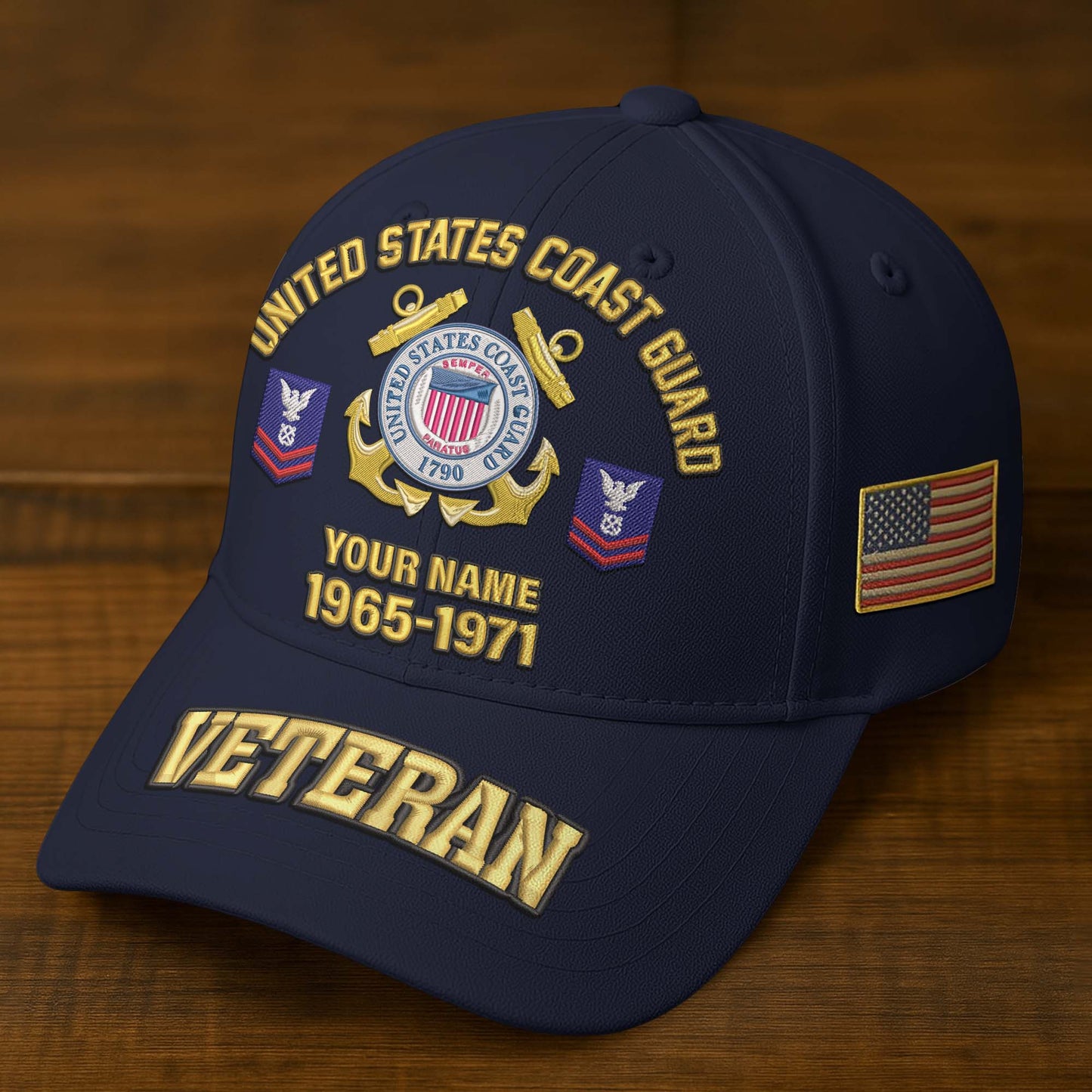 Premium Custom Name, Rank, Year, US Veterans Embroidered Hats da300601, Gift For US Veterans, Gifts On Father's Day, Armed Forces Day, Veterans Day.