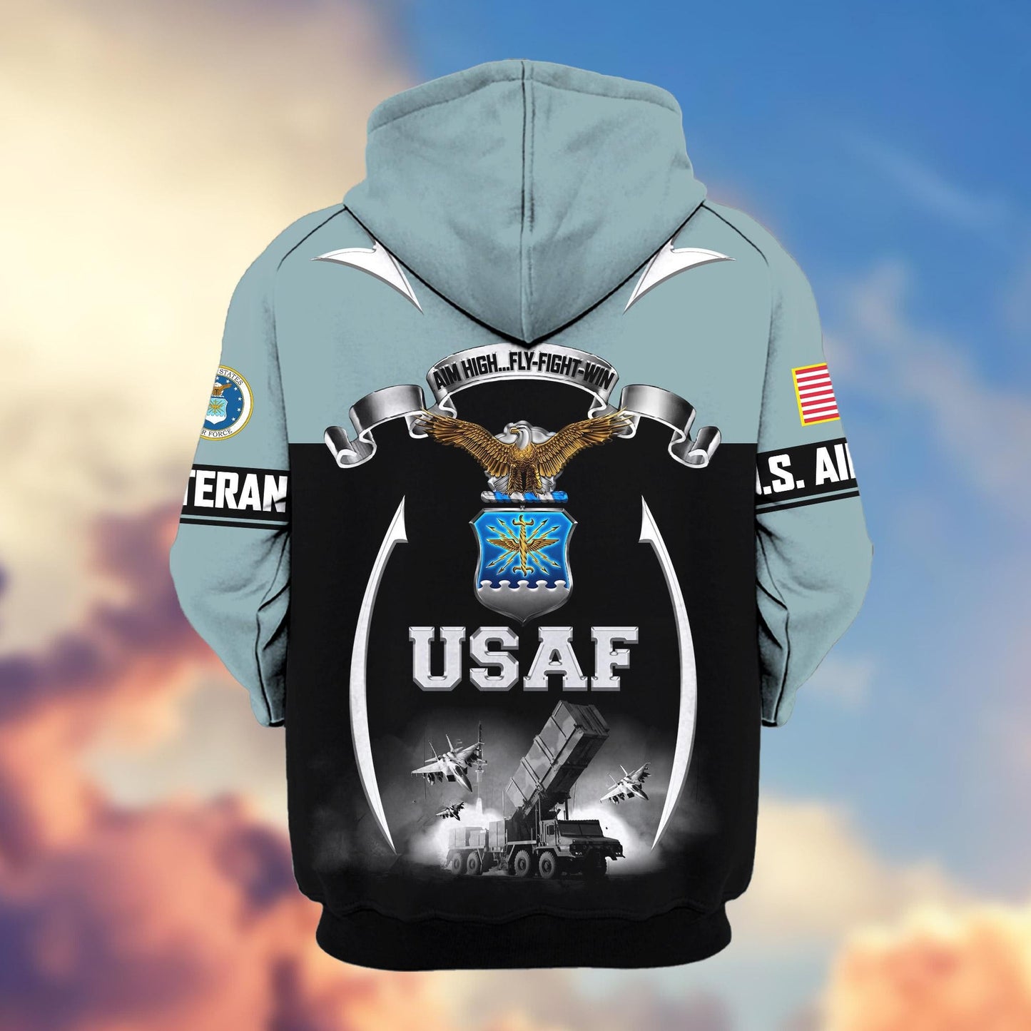 Premium US Veterans Zip Hoodie HD150821, Gifts For US Veterans, Gifts On Father's Day, Veterans Day., easychoo.com
