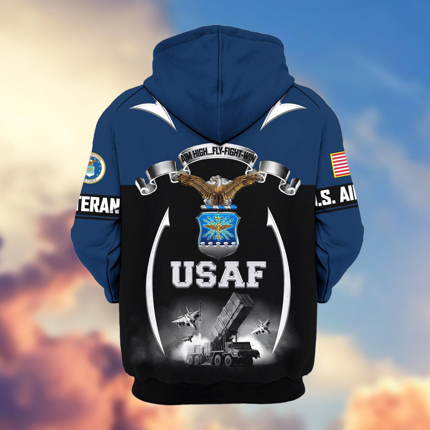 Premium US Veterans Zip Hoodie HD150821, Gifts For US Veterans, Gifts On Father's Day, Veterans Day., easychoo.com