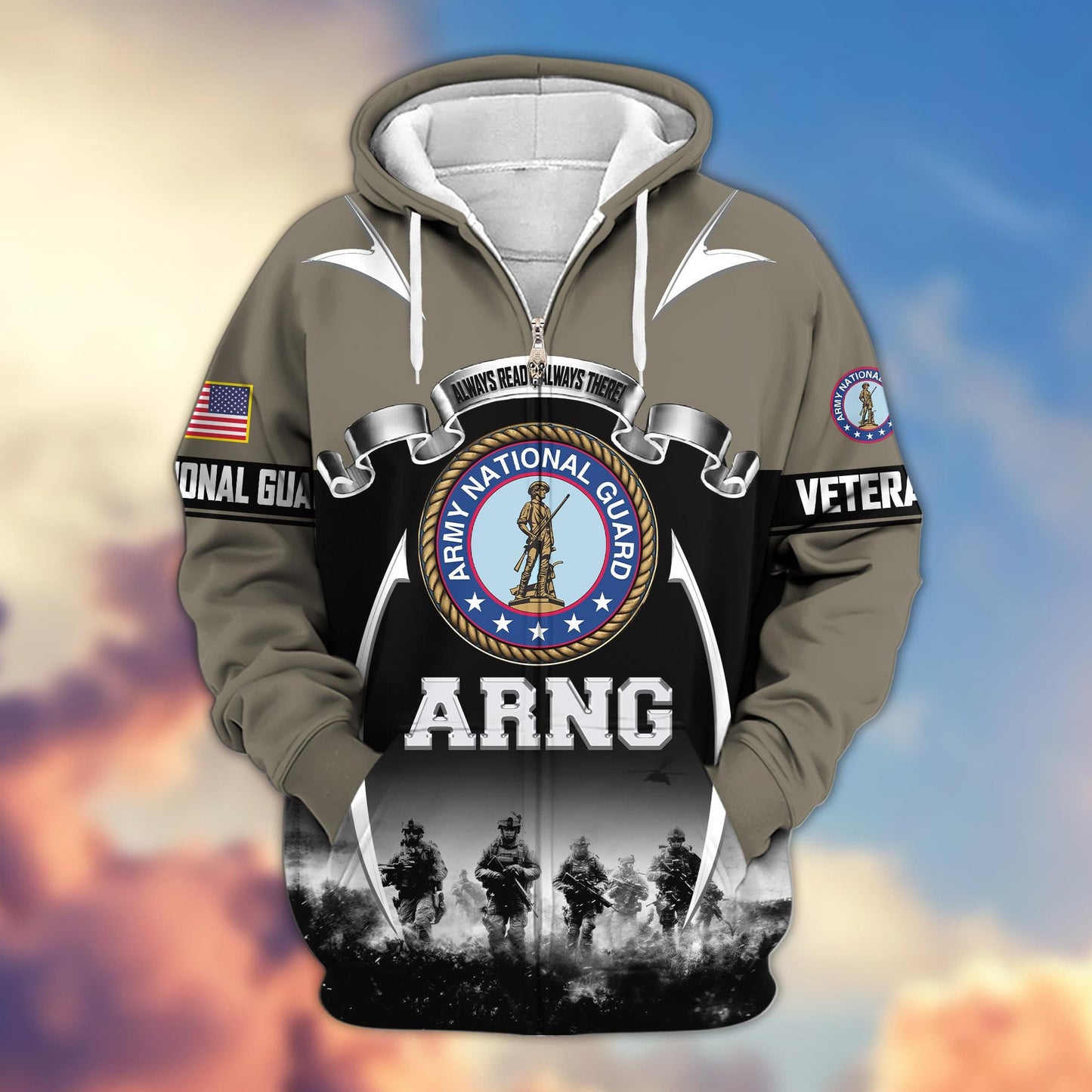 Premium US Veterans Zip Hoodie HD150821, Gifts For US Veterans, Gifts On Father's Day, Veterans Day., easychoo.com