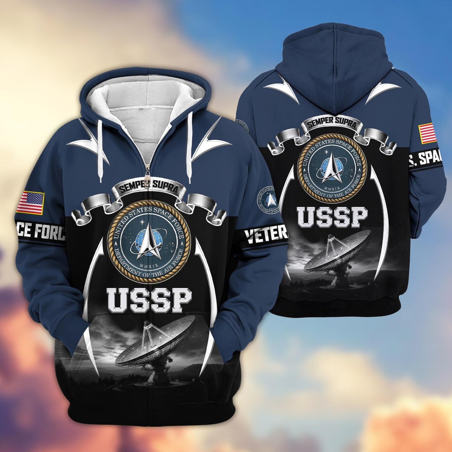 Premium US Veterans Zip Hoodie HD150821, Gifts For US Veterans, Gifts On Father's Day, Veterans Day., easychoo.com