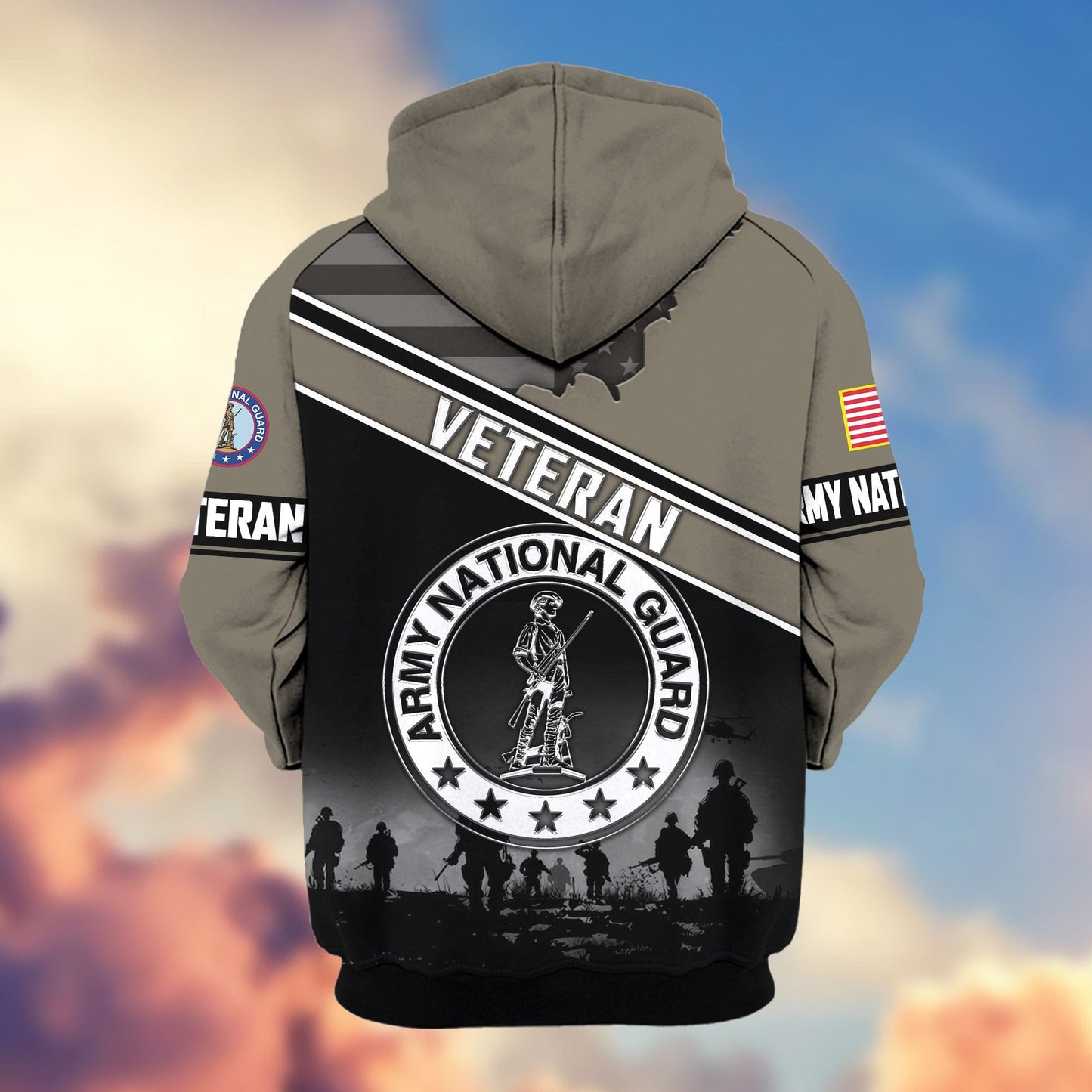 Premium US Veterans Zip Hoodie HD040921, Gifts For US Veterans, Gifts On Father's Day, Veterans Day., easychoo.com