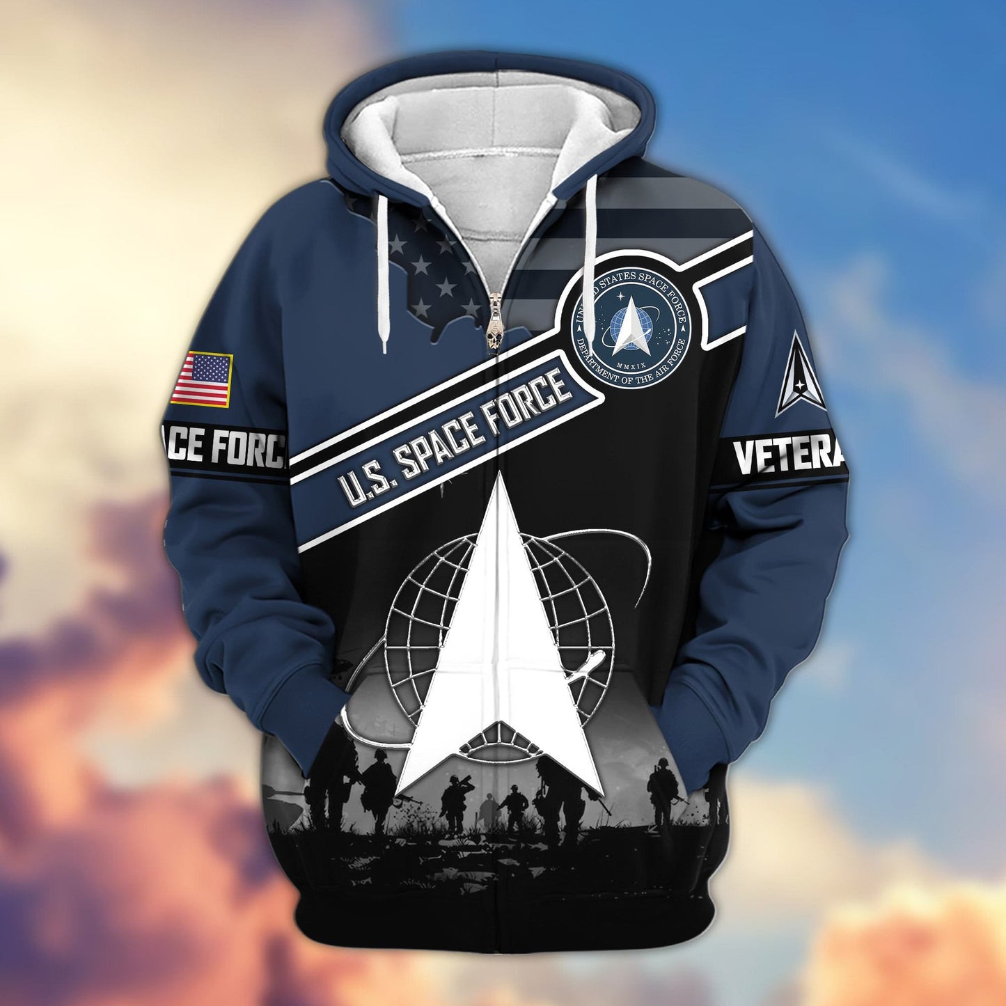 Premium US Veterans Zip Hoodie HD040921, Gifts For US Veterans, Gifts On Father's Day, Veterans Day., easychoo.com