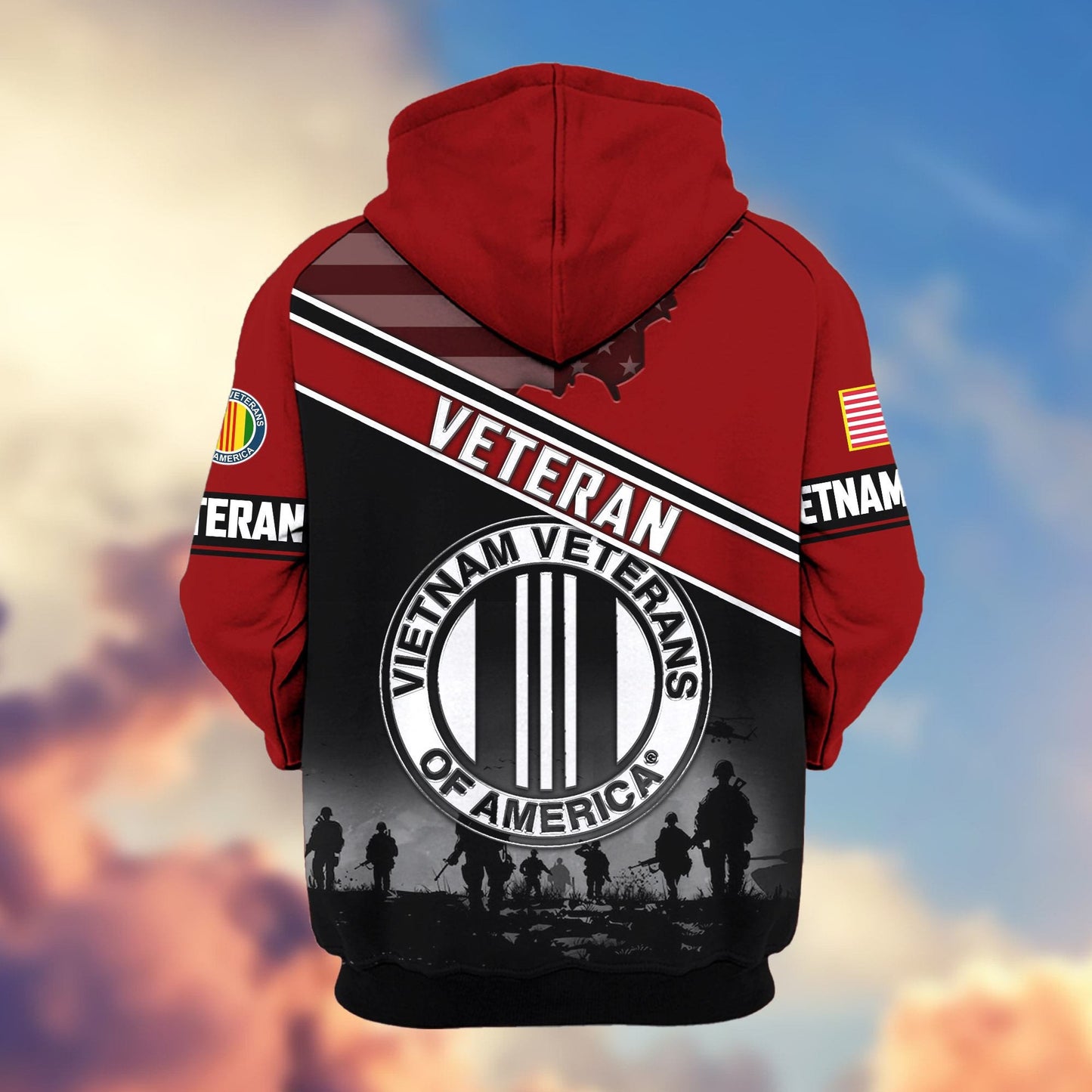 Premium US Veterans Zip Hoodie HD040921, Gifts For US Veterans, Gifts On Father's Day, Veterans Day., easychoo.com
