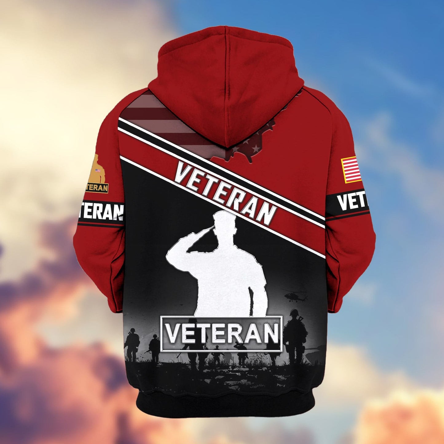 Premium US Veterans Zip Hoodie HD040921, Gifts For US Veterans, Gifts On Father's Day, Veterans Day., easychoo.com