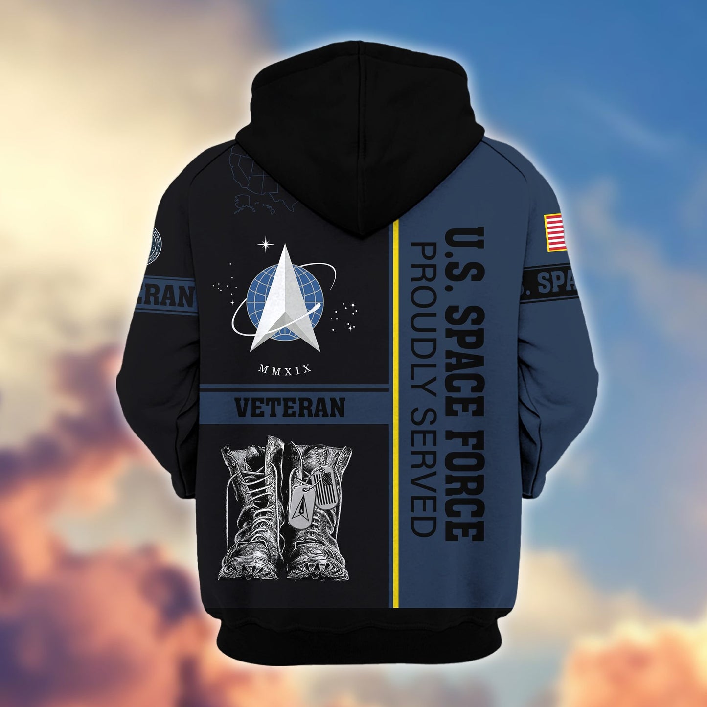 Premium US Veterans Zip Hoodie HF100911, Gifts For US Veterans, Gifts On Father's Day, Veterans Day., easychoo.com
