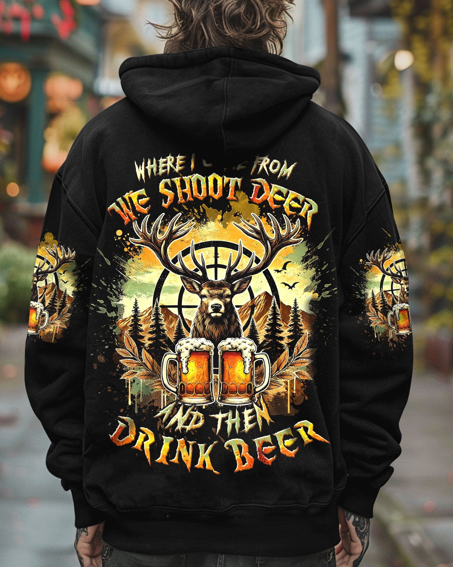 WE SHOOT DEER AND THEN DRINK BEER ALL OVER PRINT - TLTW1301252