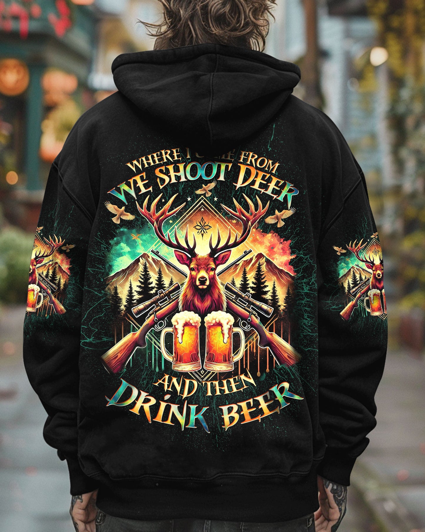WE SHOOT DEER AND THEN DRINK BEER ALL OVER PRINT - TLTW2101253