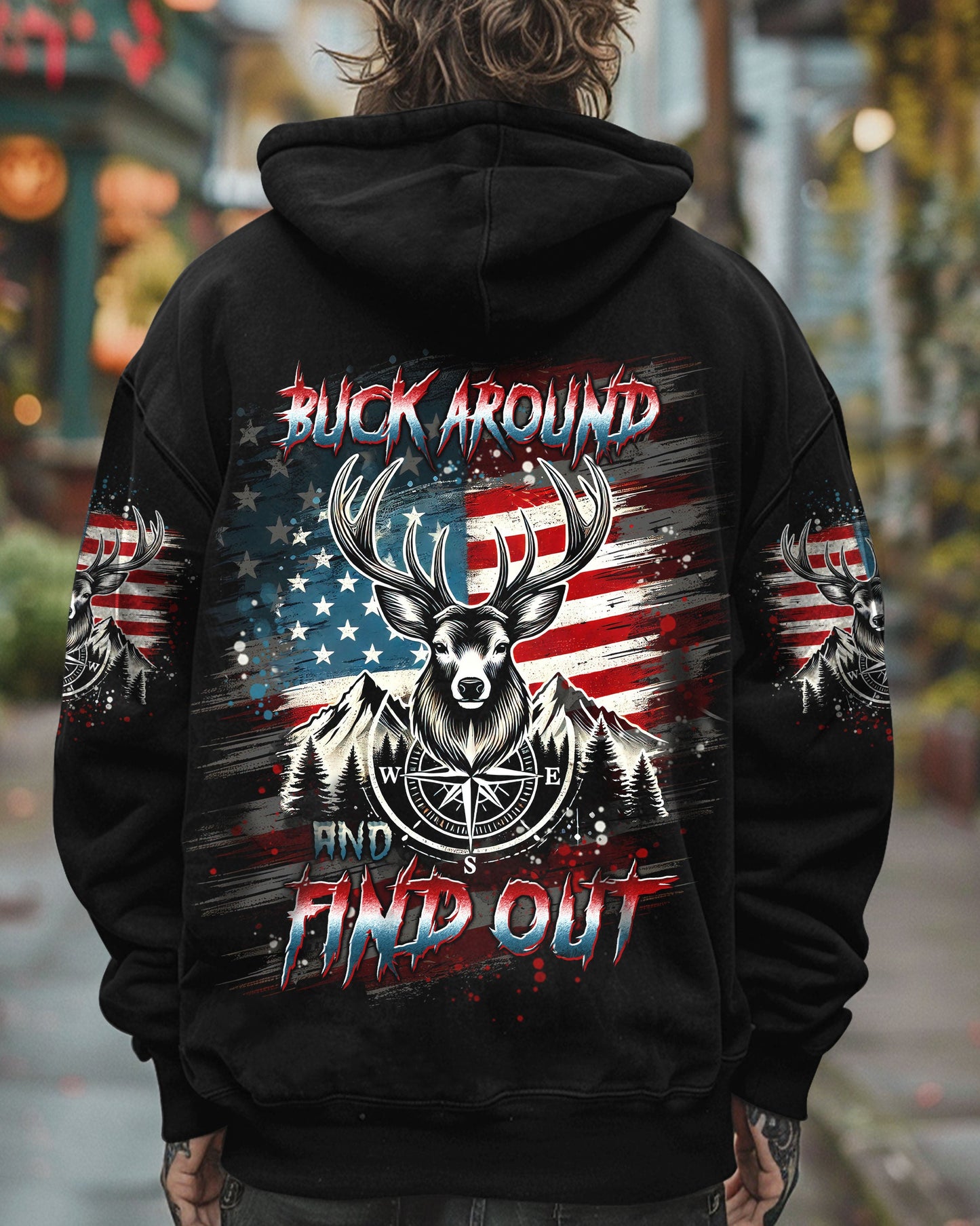 BUCK AROUND AND FIND OUT DEER HUNTING ALL OVER PRINT - TLTW2512243