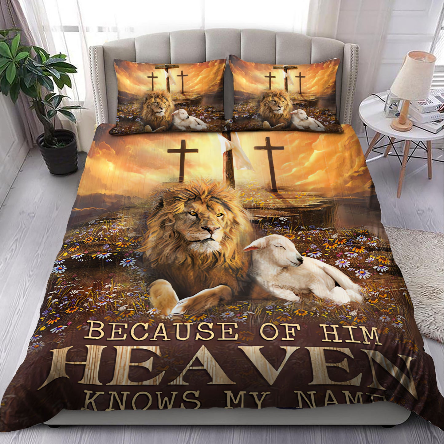 The Lion and Lamb Faith Comforter Set