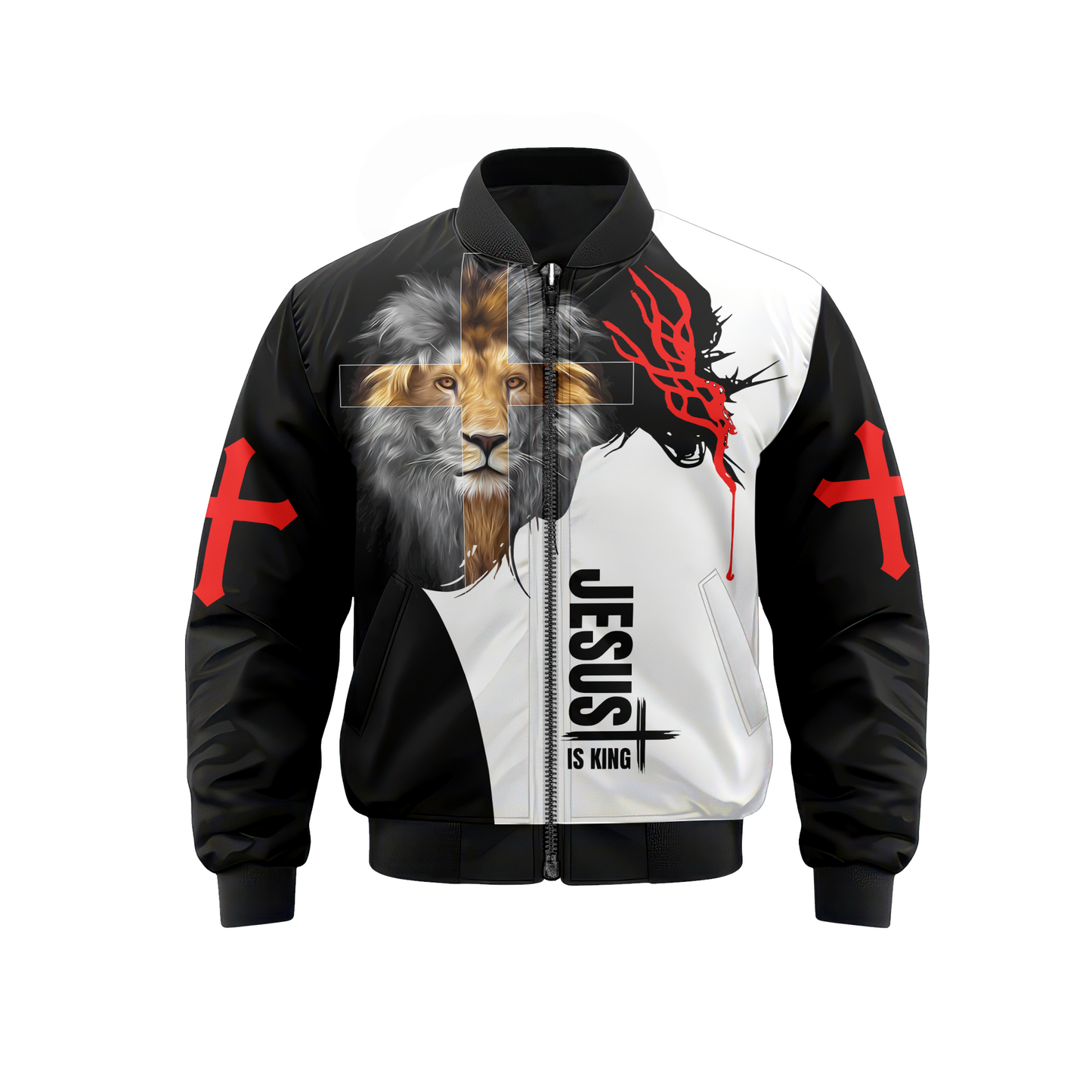 Lion of Judah Christian Hoodie – Jesus Is King Cross Faith Pullover Hoodie