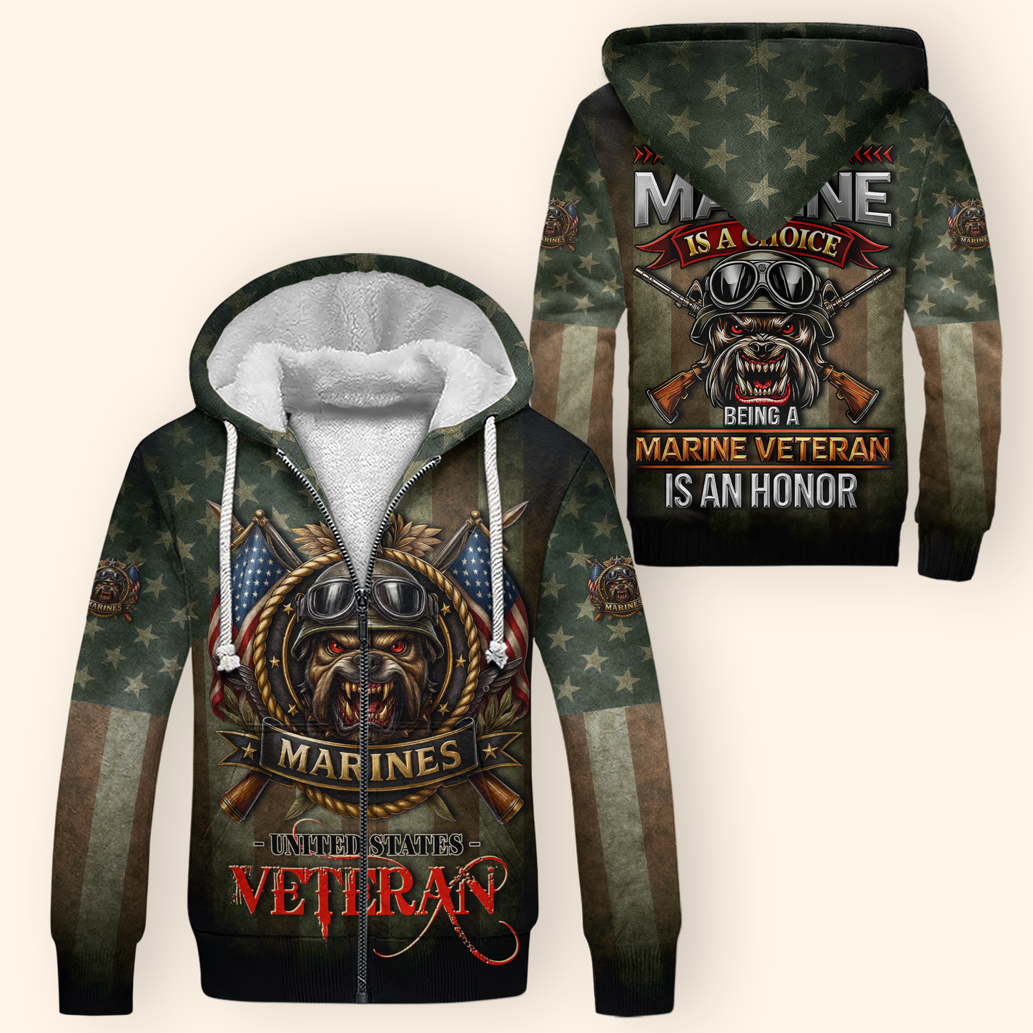 U.S. Marine Veteran Hoodie – Being a Marine Is a Choice, Being a Veteran Is an Honor, easychoo.com