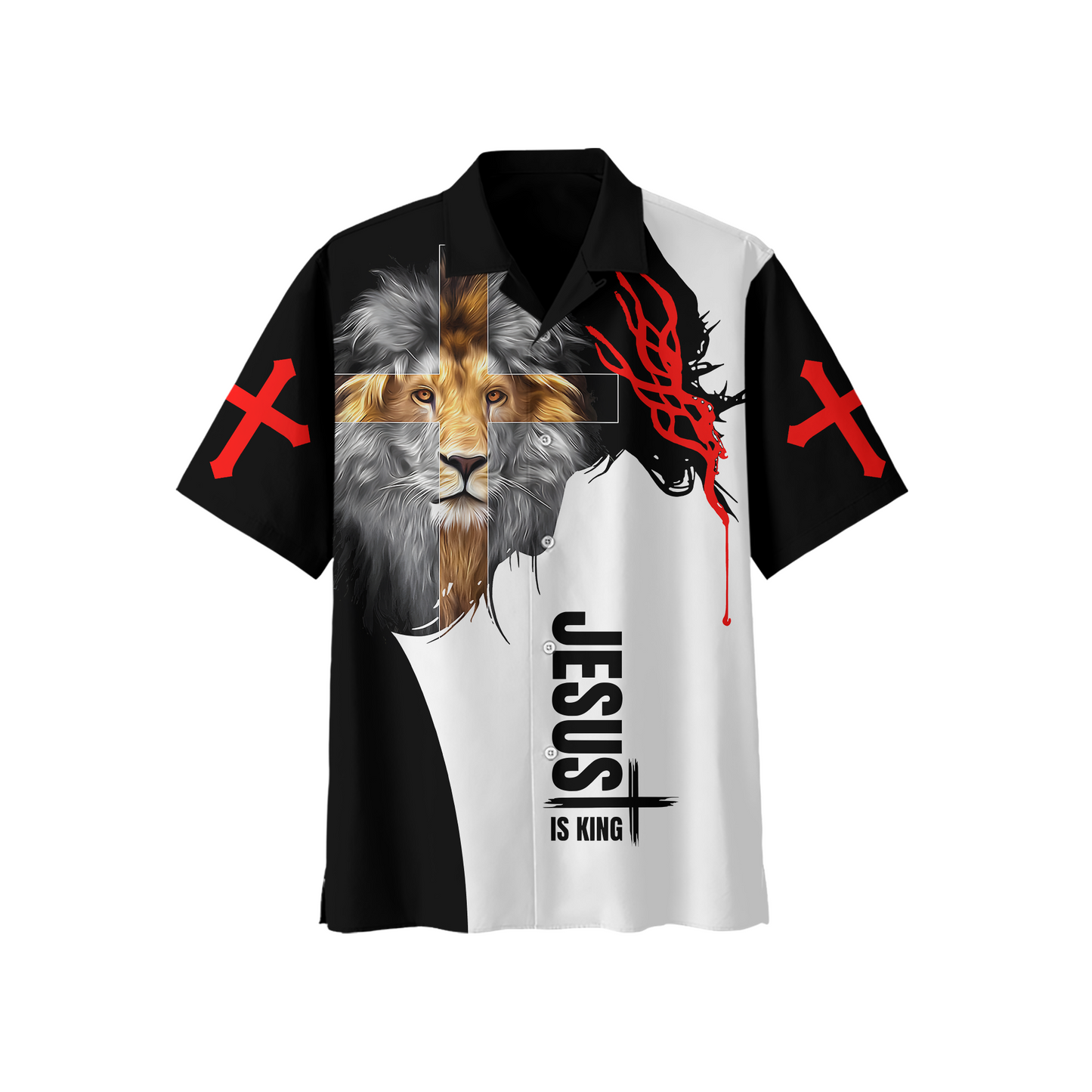 Lion of Judah Christian Hoodie – Jesus Is King Cross Faith Pullover Hoodie
