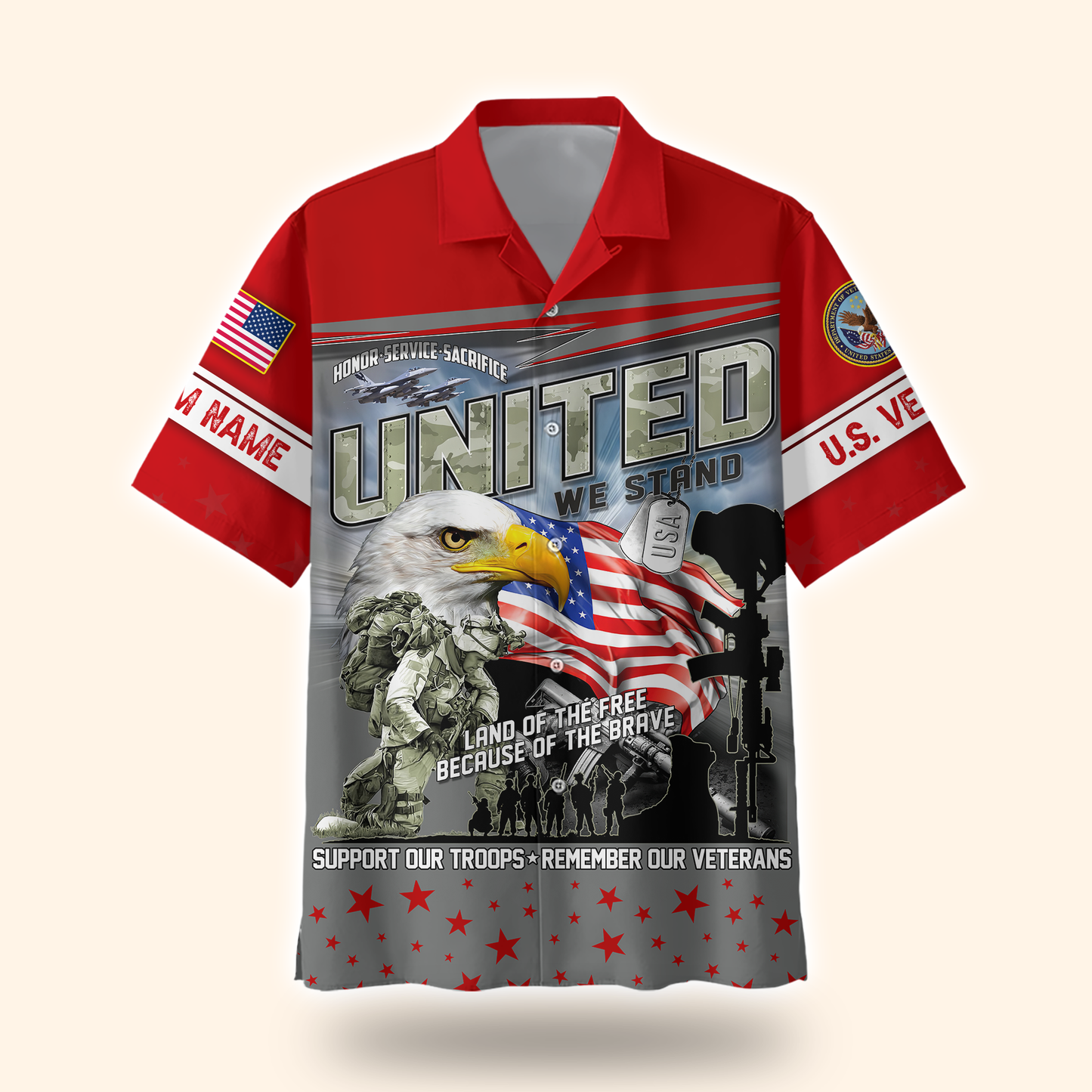 U.S. Veteran Hoodie – United We Stand Support Our Troops Sweatshirt