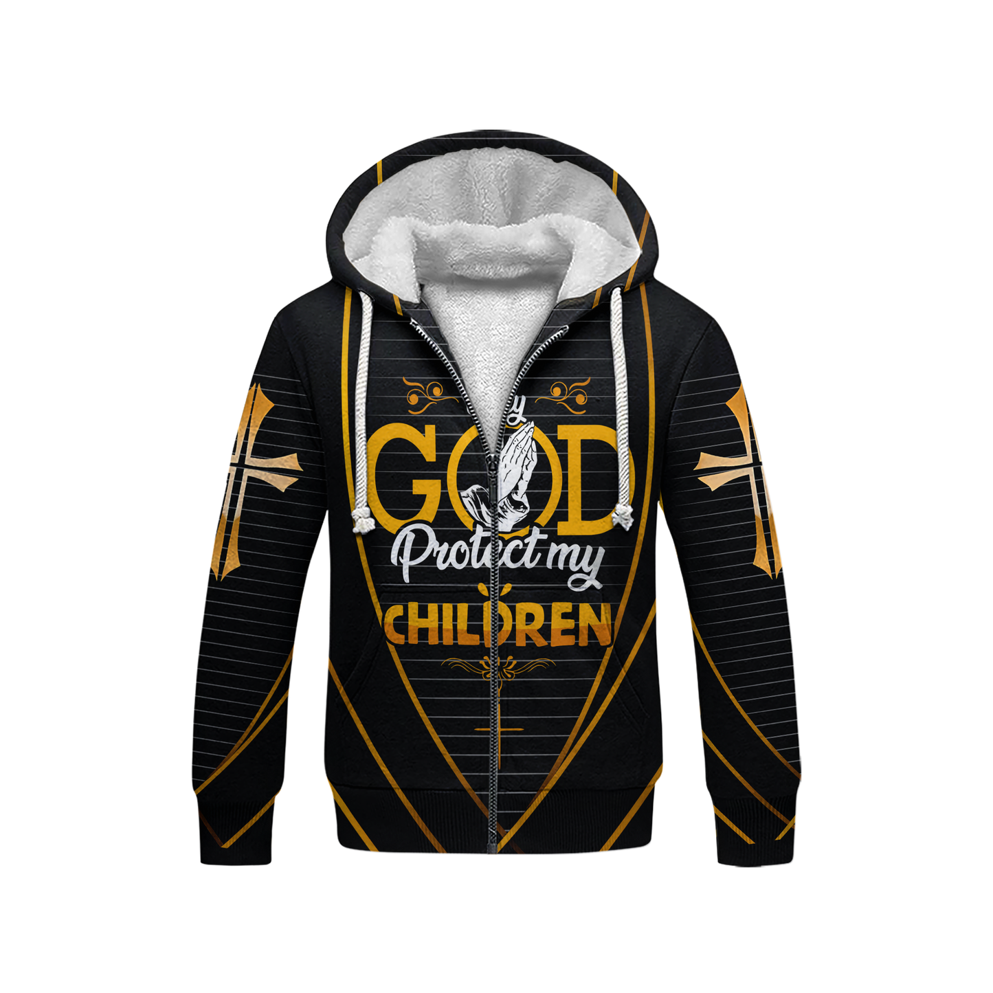 Religious Prayer Hoodie – God Protect My Children Christian Zip Hoodie, easychoo.com