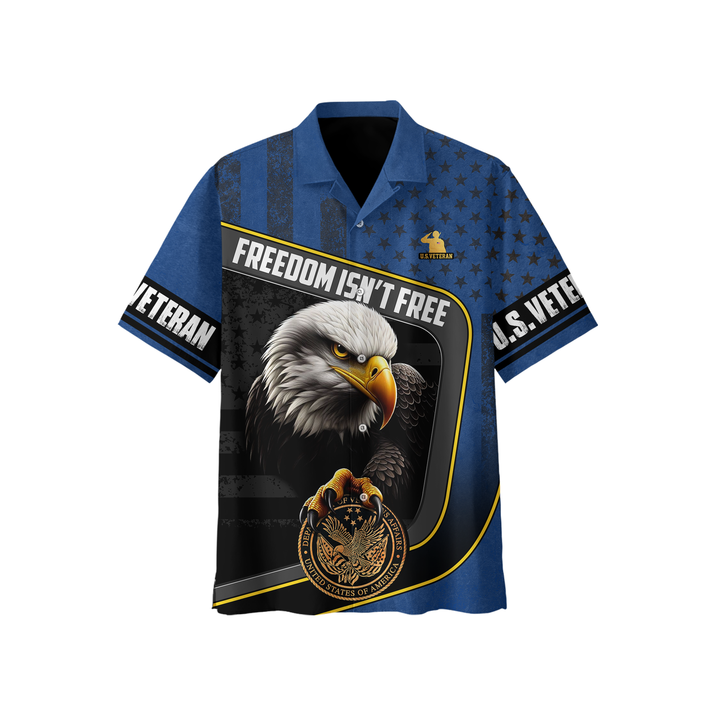 U.S. Veteran Hoodie – Freedom Isn’t Free, Bald Eagle and Military Seal Patriotic Zip Up, easychoo.com