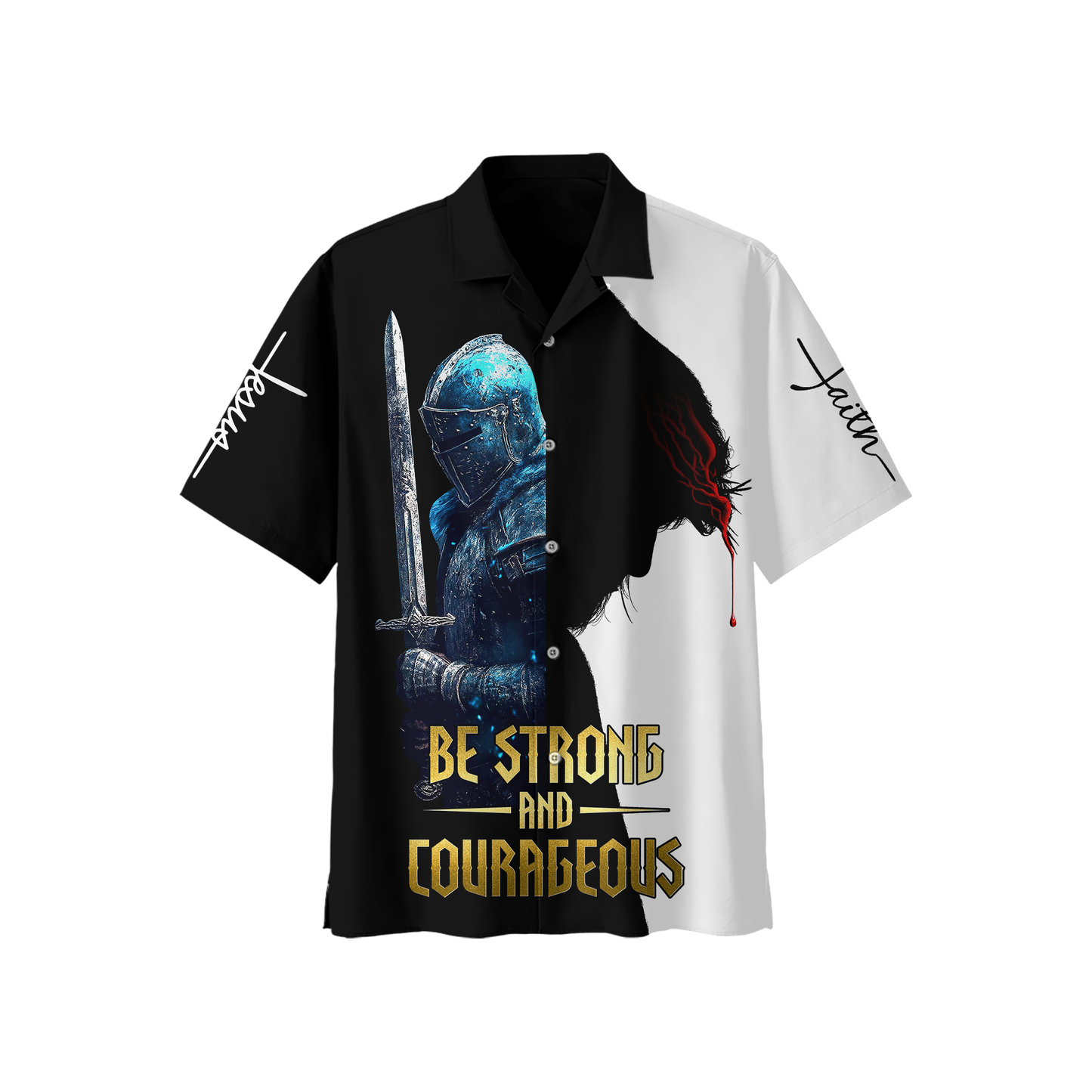 Be Strong and Courageous Christian Hoodie – Faith Warrior Zip Up Sweatshirt