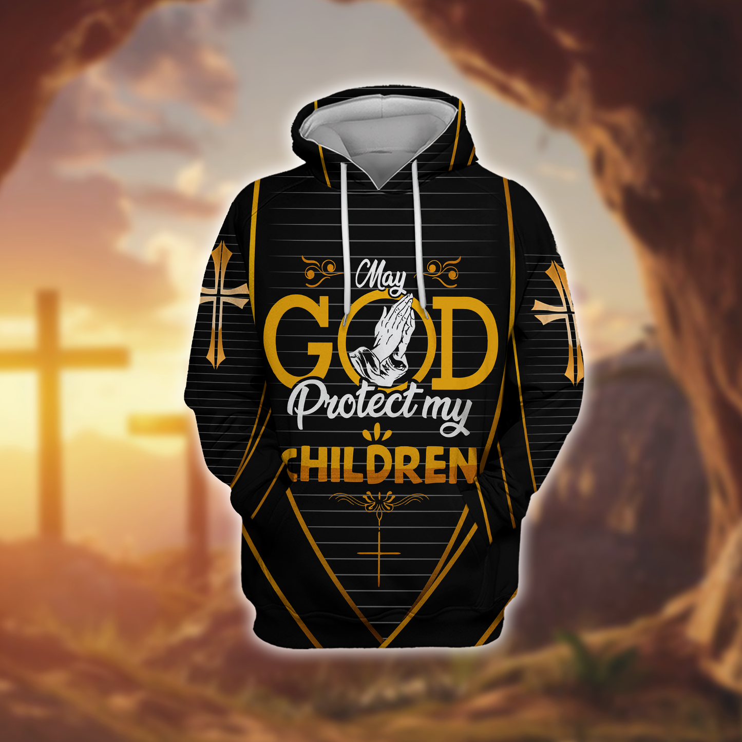 Religious Prayer Hoodie – God Protect My Children Christian Zip Hoodie, easychoo.com
