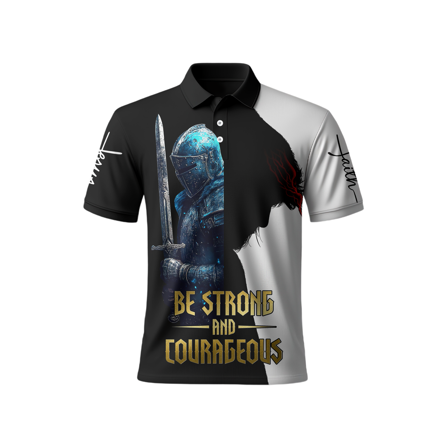 Be Strong and Courageous Christian Hoodie – Faith Warrior Zip Up Sweatshirt