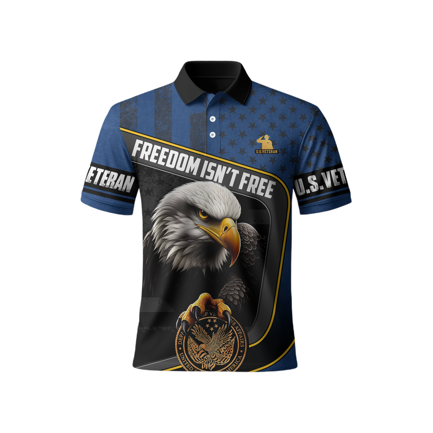 U.S. Veteran Hoodie – Freedom Isn’t Free, Bald Eagle and Military Seal Patriotic Zip Up, easychoo.com