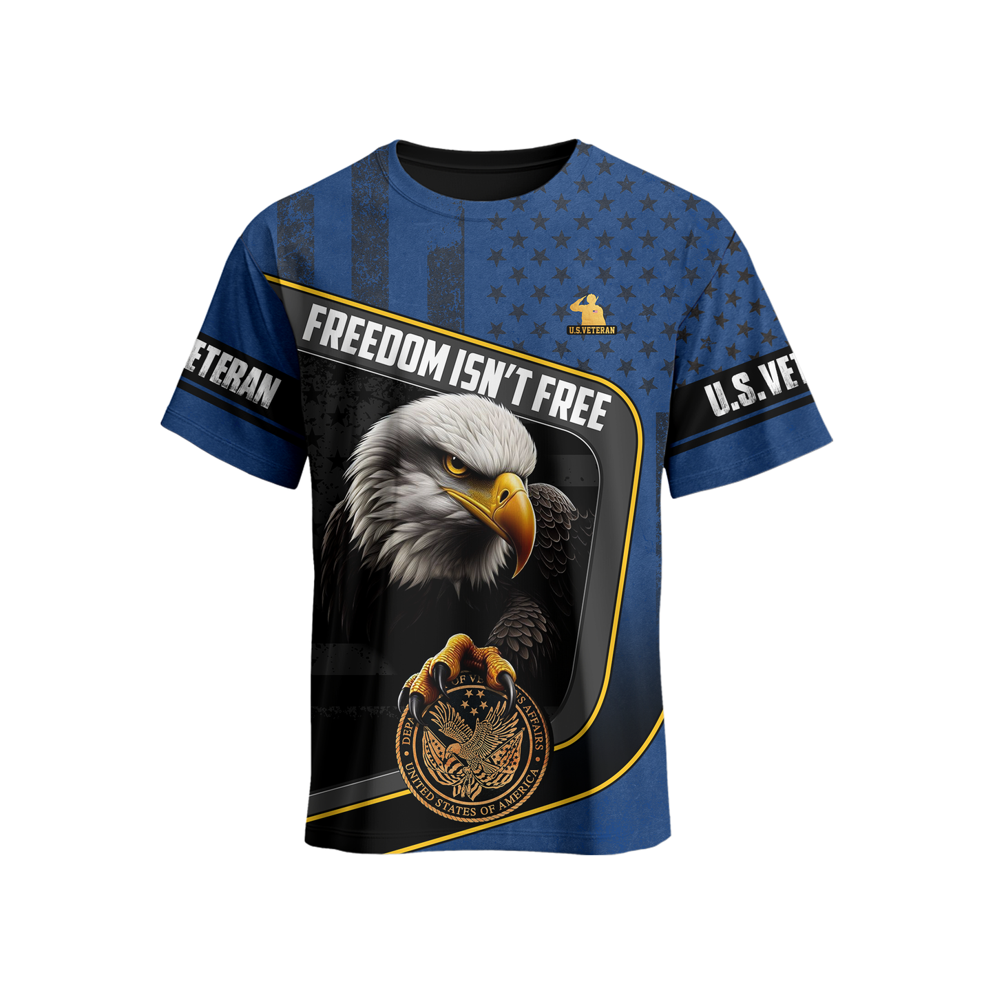 U.S. Veteran Hoodie – Freedom Isn’t Free, Bald Eagle and Military Seal Patriotic Zip Up, easychoo.com