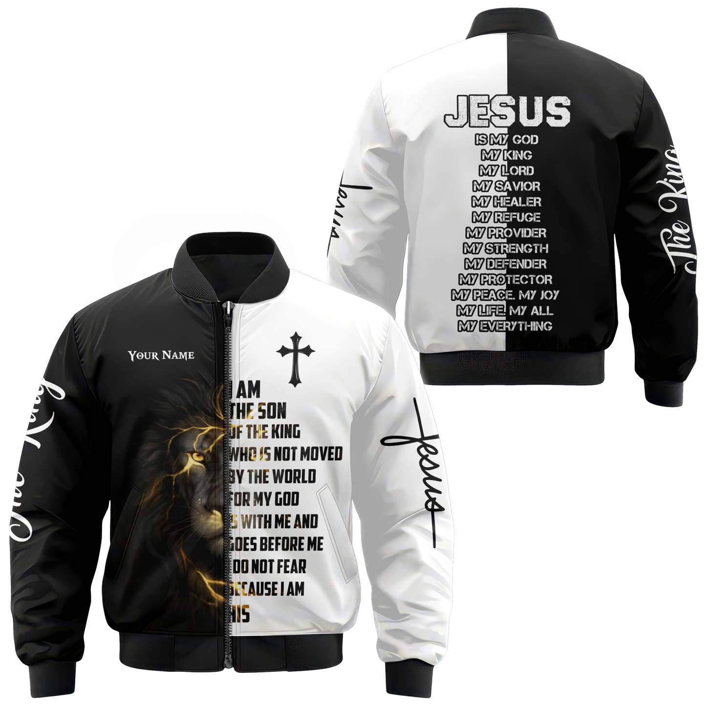 I Am the Son of the King – Christian Lion of Judah Faith Hoodie with Cross Design