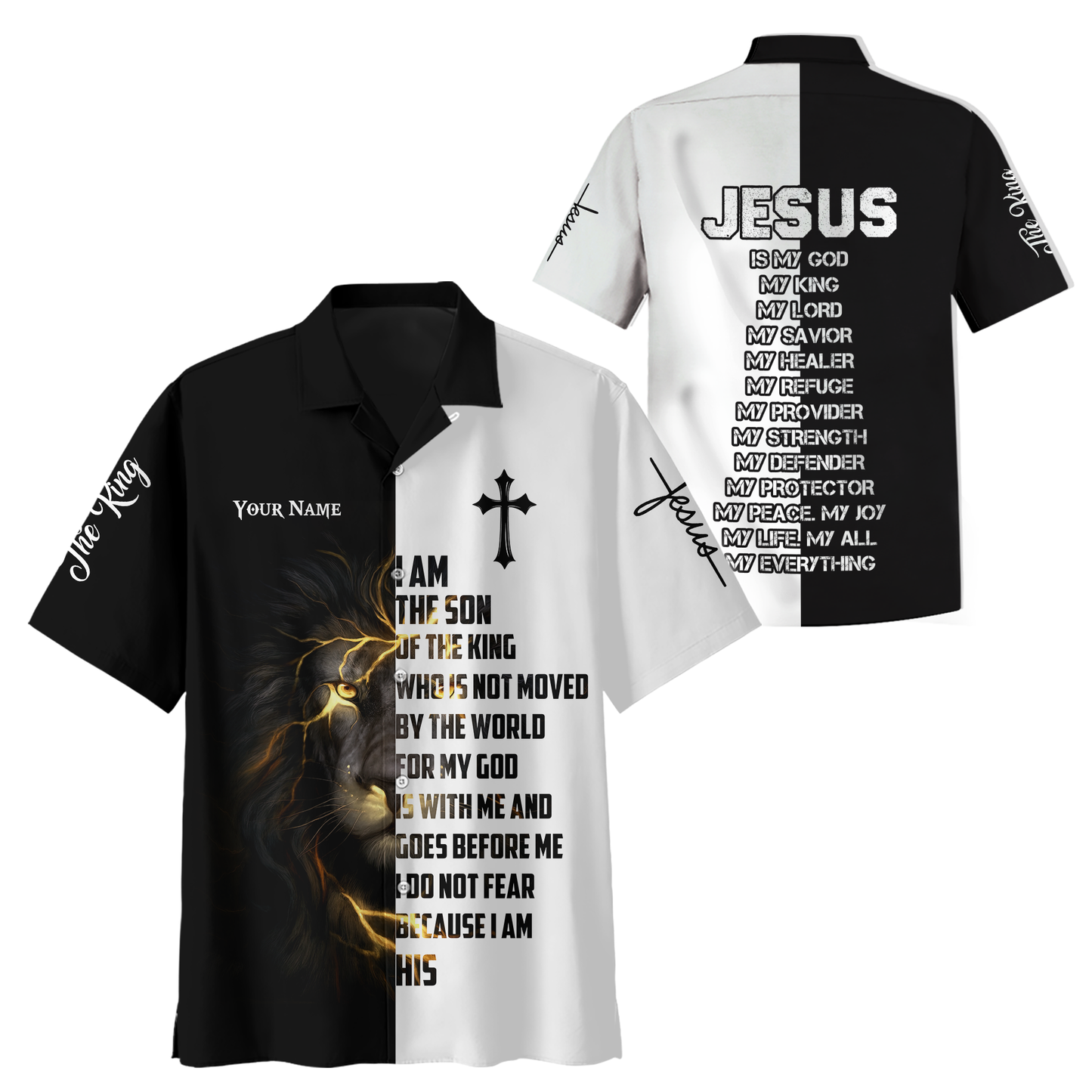 I Am the Son of the King – Christian Lion of Judah Faith Hoodie with Cross Design