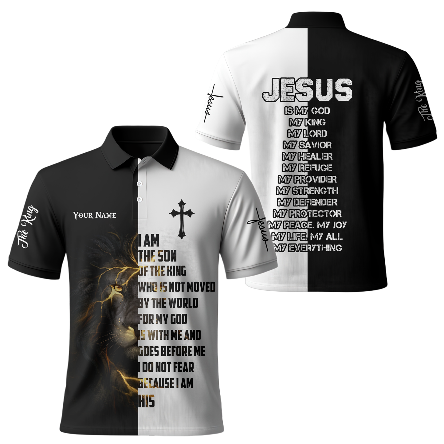 I Am the Son of the King – Christian Lion of Judah Faith Hoodie with Cross Design