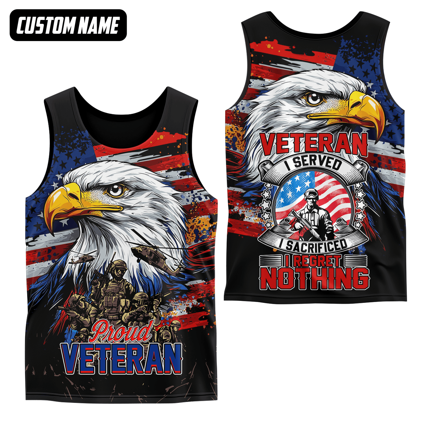 Proud Veteran Hoodie – American Eagle U.S. Flag Patriotic Zip Up