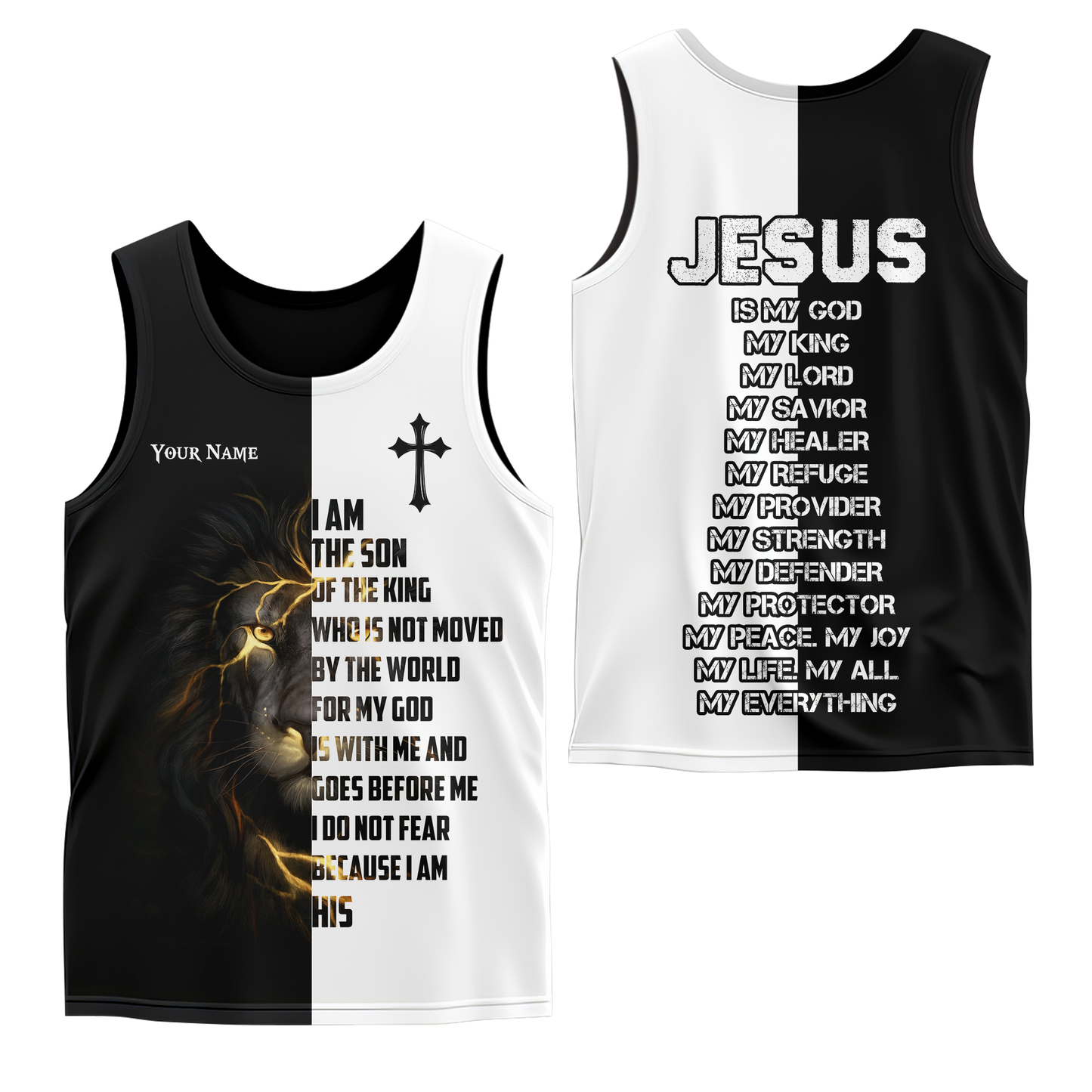 I Am the Son of the King – Christian Lion of Judah Faith Hoodie with Cross Design