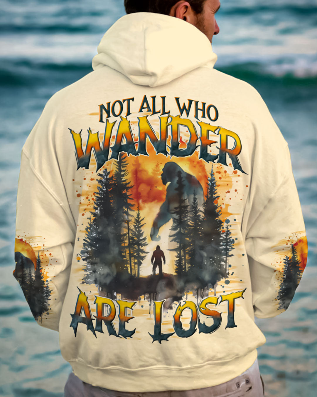 NOT ALL WHO WANDER ARE LOST BIGFOOT ALL OVER PRINT - TYQY2310242