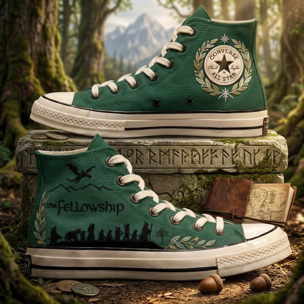 The Lord Of The Rings Hand-Embroidered Converse Chuck Taylor 1970s – All Star Classic