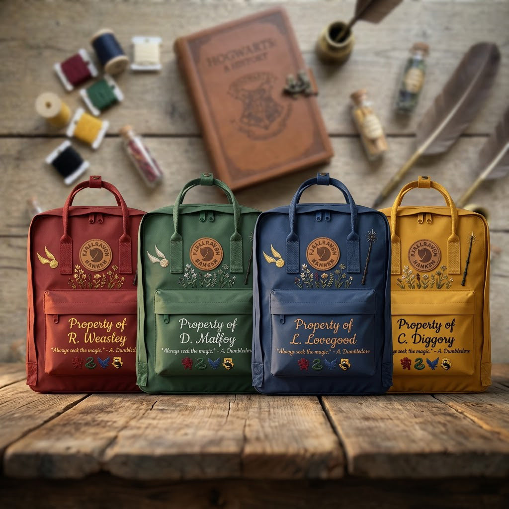 Harry Potter Fjallraven Kanken Hand-Embroidered Backpack