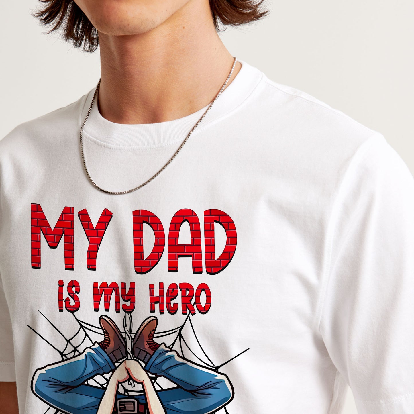 Customize family - My Dad is my Hero Tshirt, easychoo.com