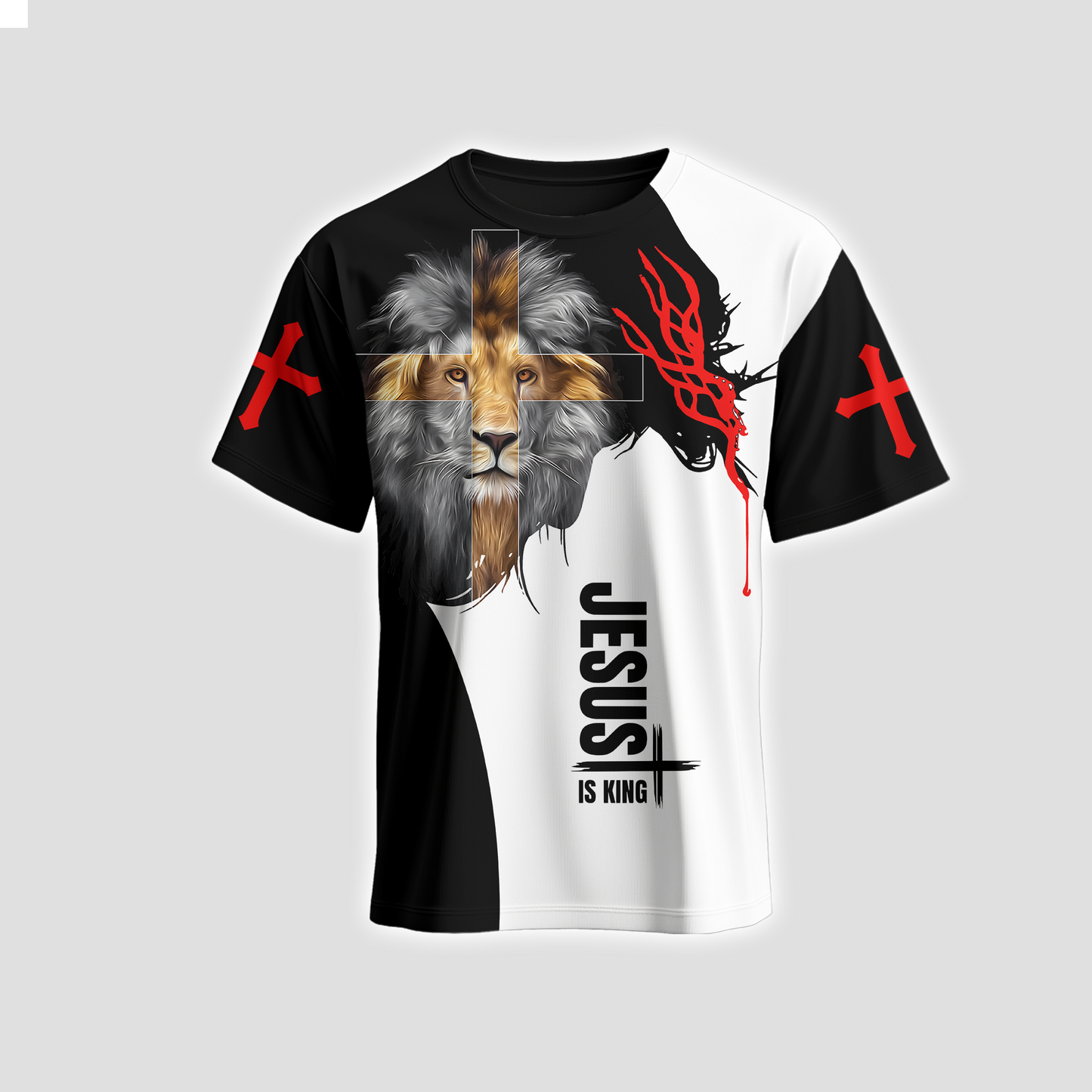 Lion of Judah Christian Hoodie – Jesus Is King Cross Faith Pullover Hoodie